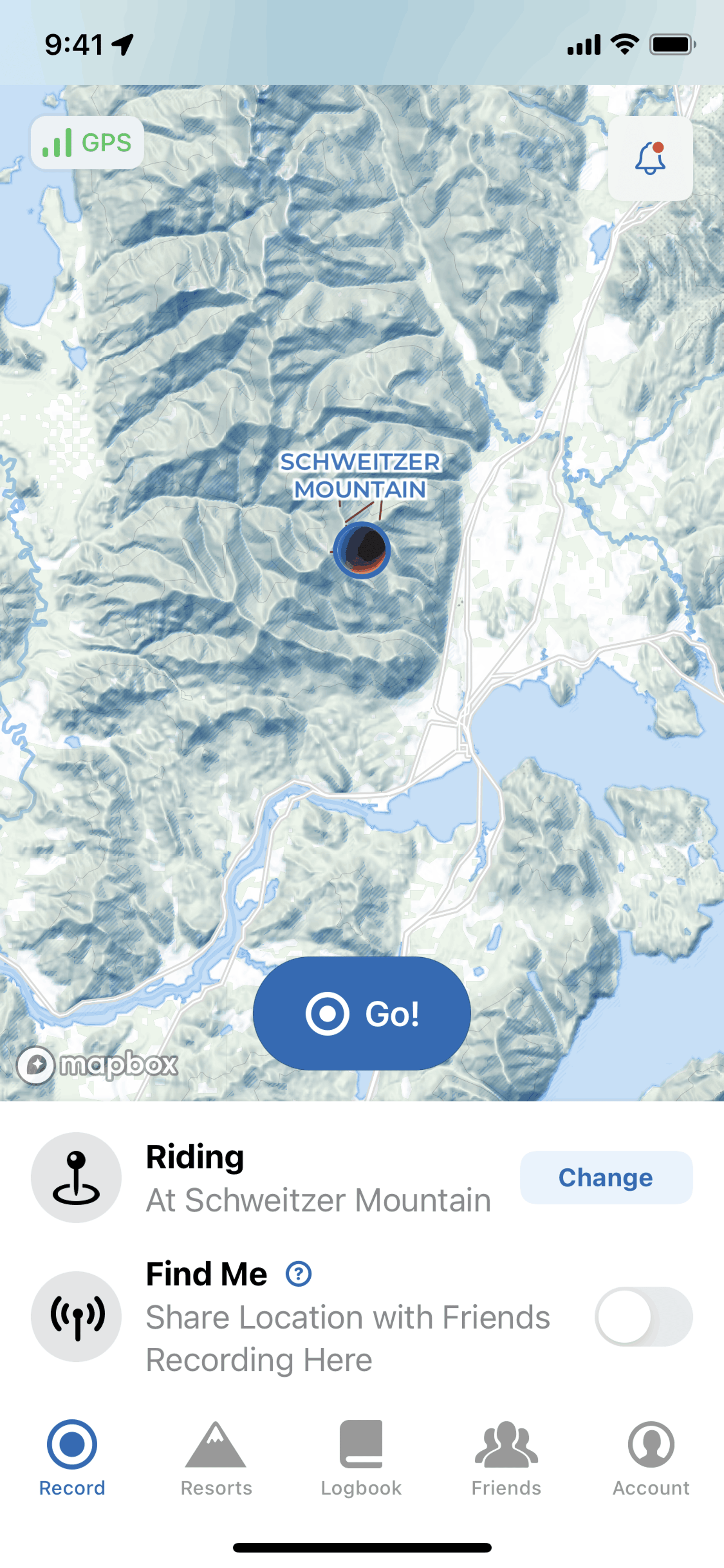 Slopes iOS Sports interface screenshot 4
