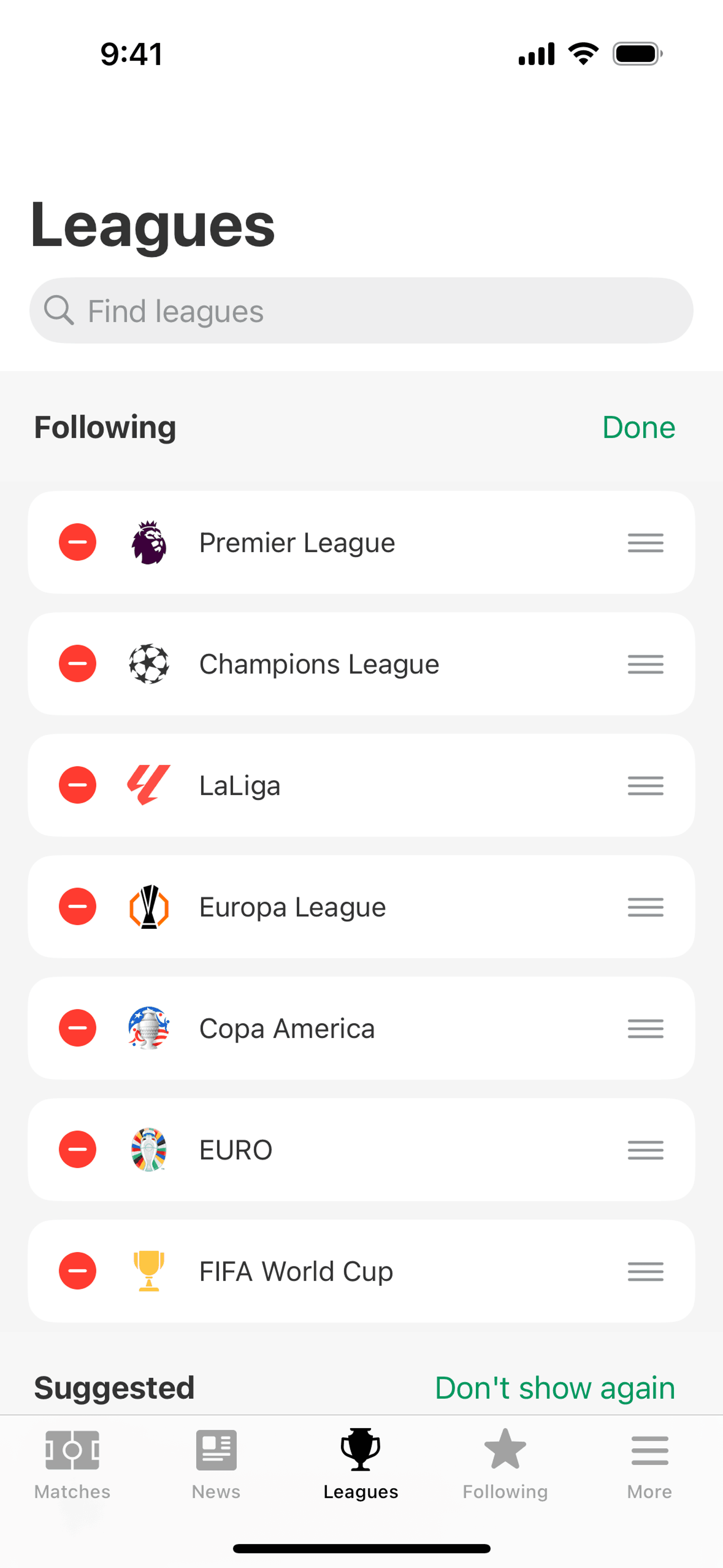 FotMob iOS Sports interface screenshot 18
