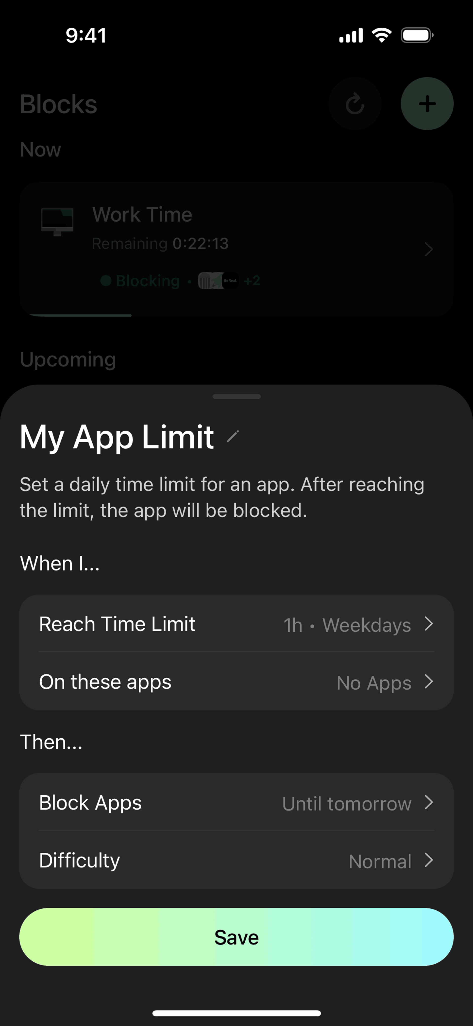 Opal iOS Productivity interface screenshot 19