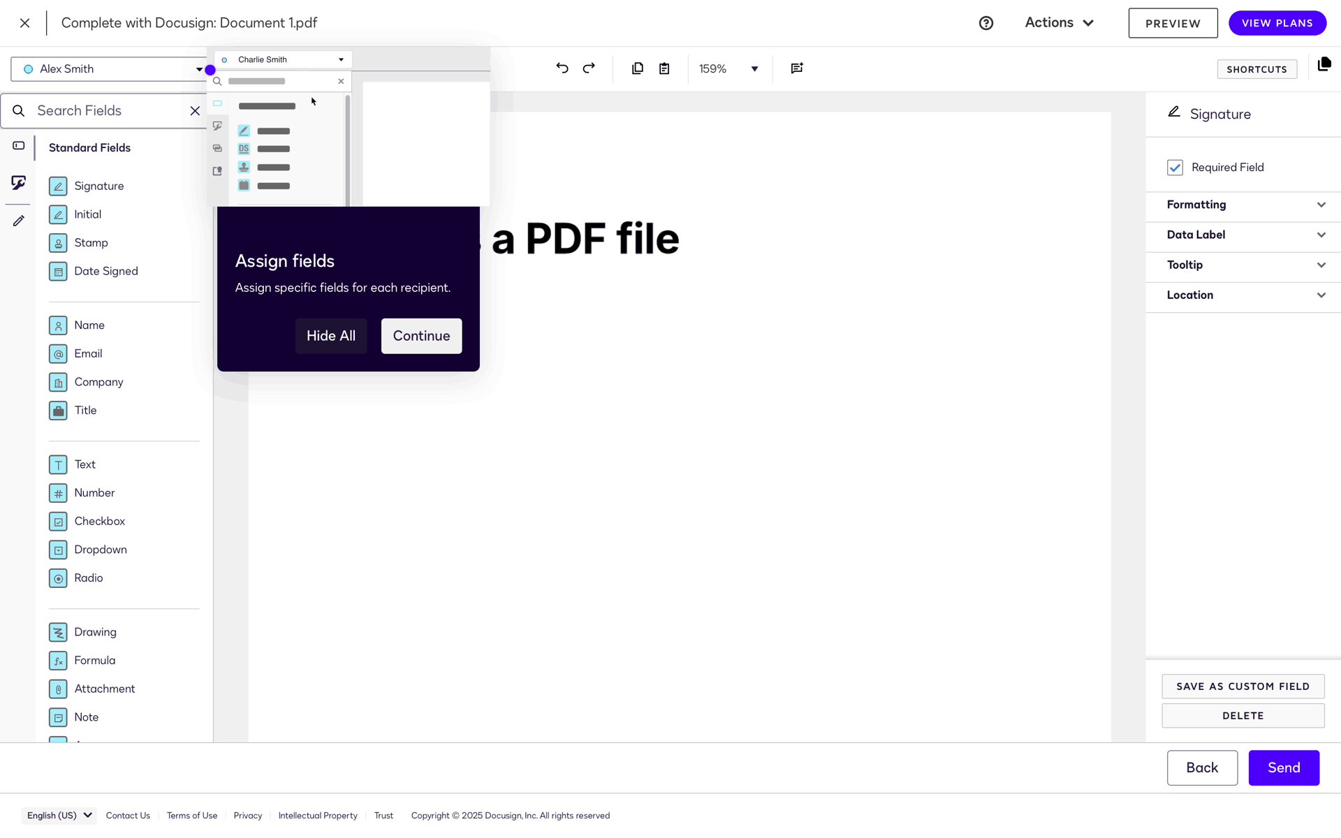 Docusign Web Business interface screenshot 1