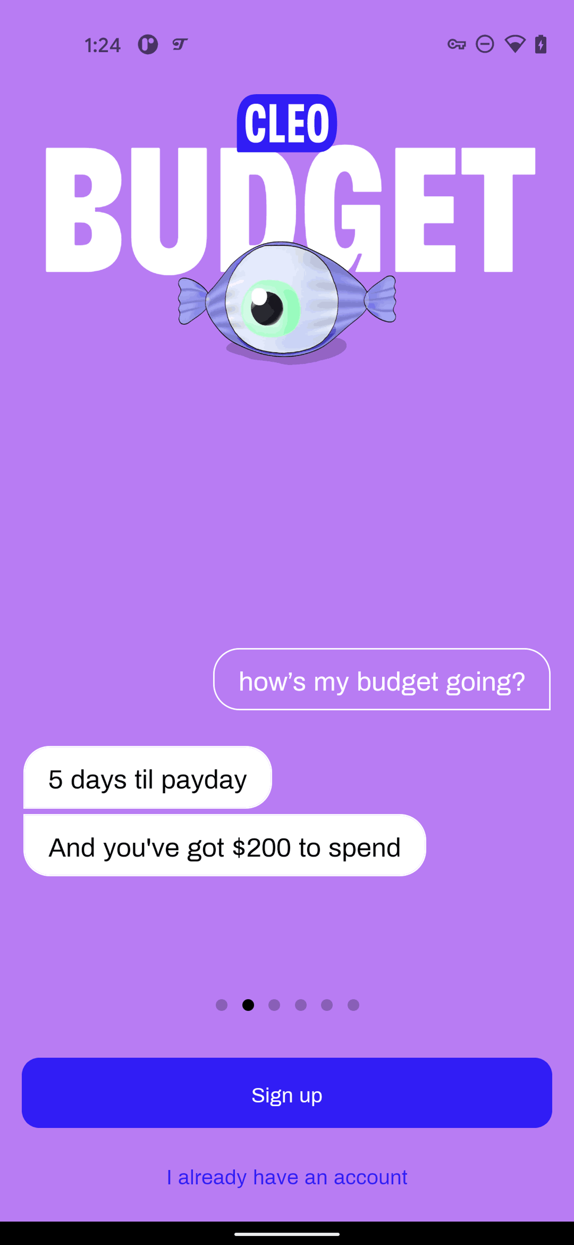 Cleo Android Finance interface screenshot 3