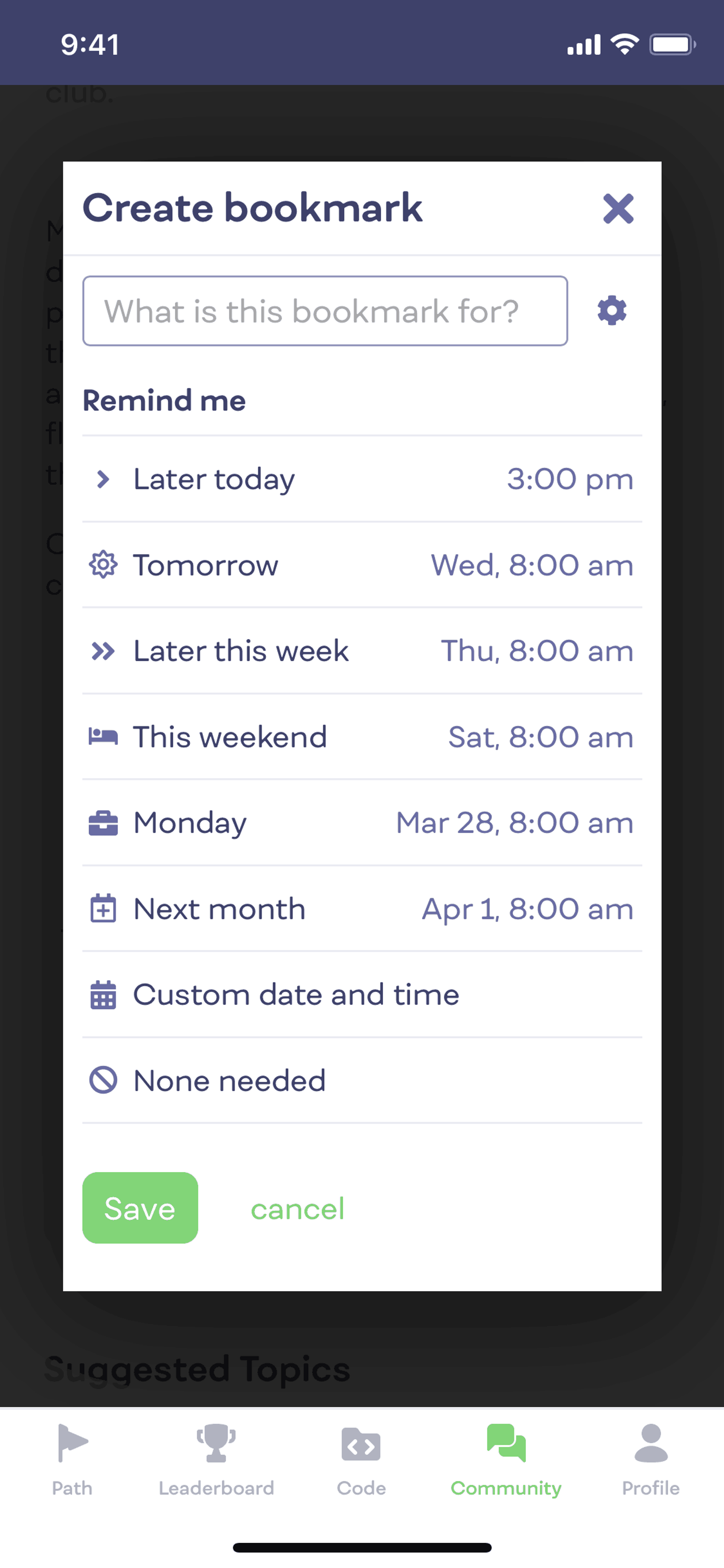 Mimo iOS Education interface screenshot 21