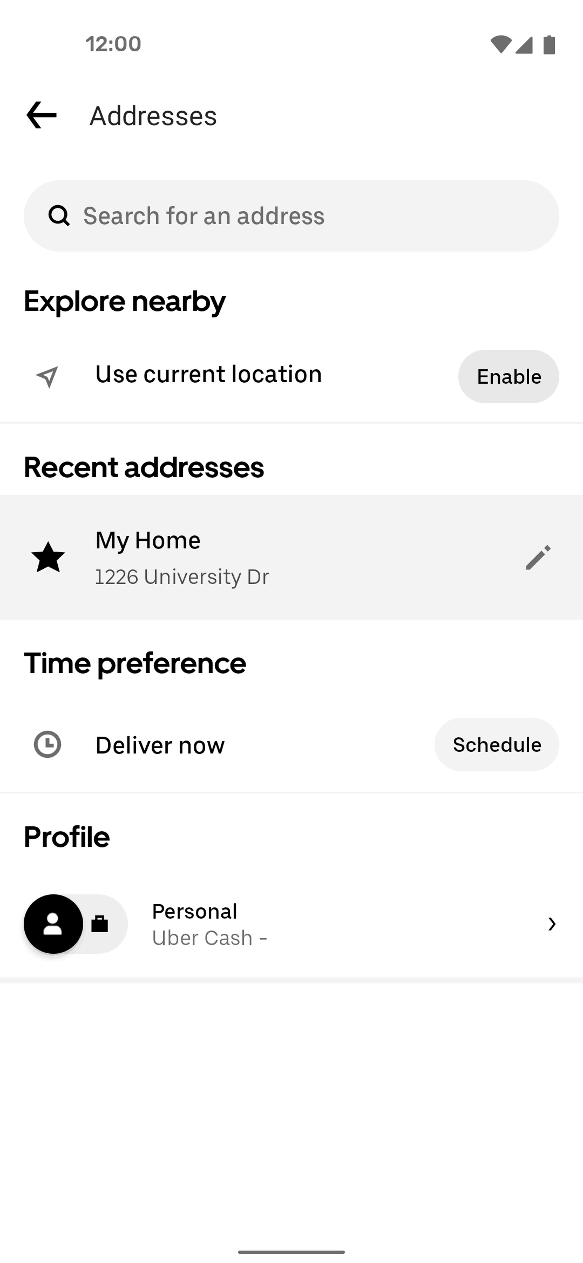 Uber Eats Android Food & Drink interface screenshot 16