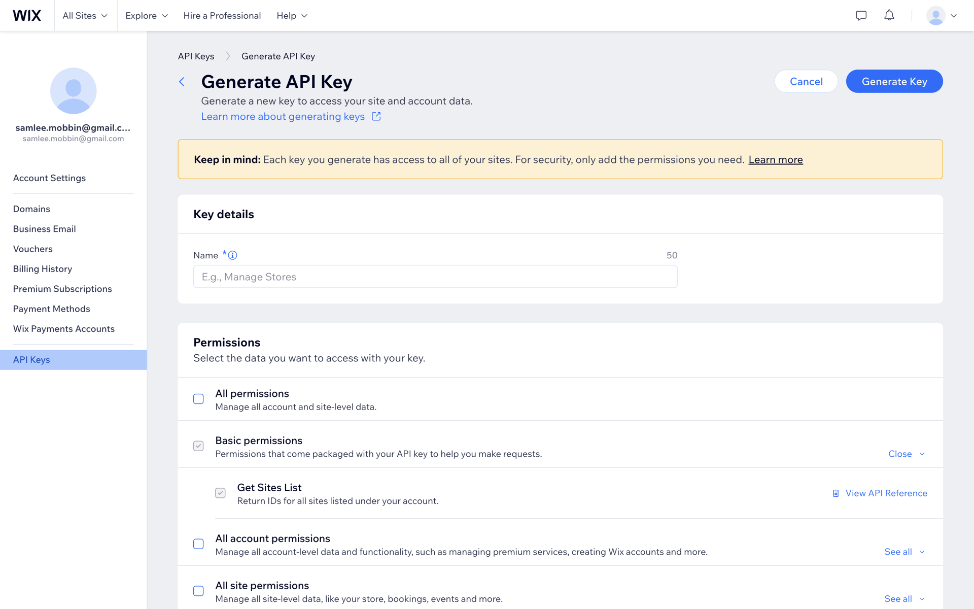 Wix Web Business interface screenshot 19