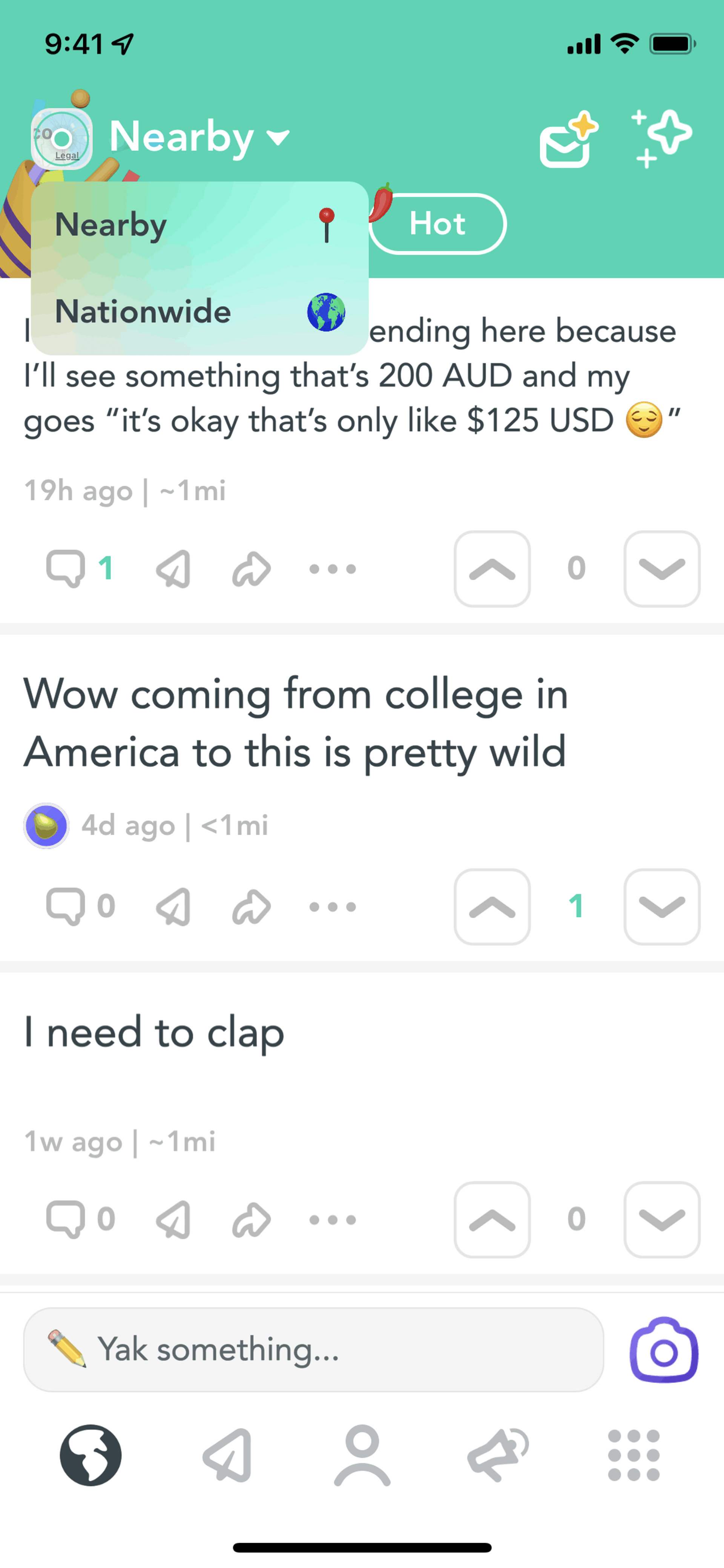 Yik Yak iOS Social Networking interface screenshot 19