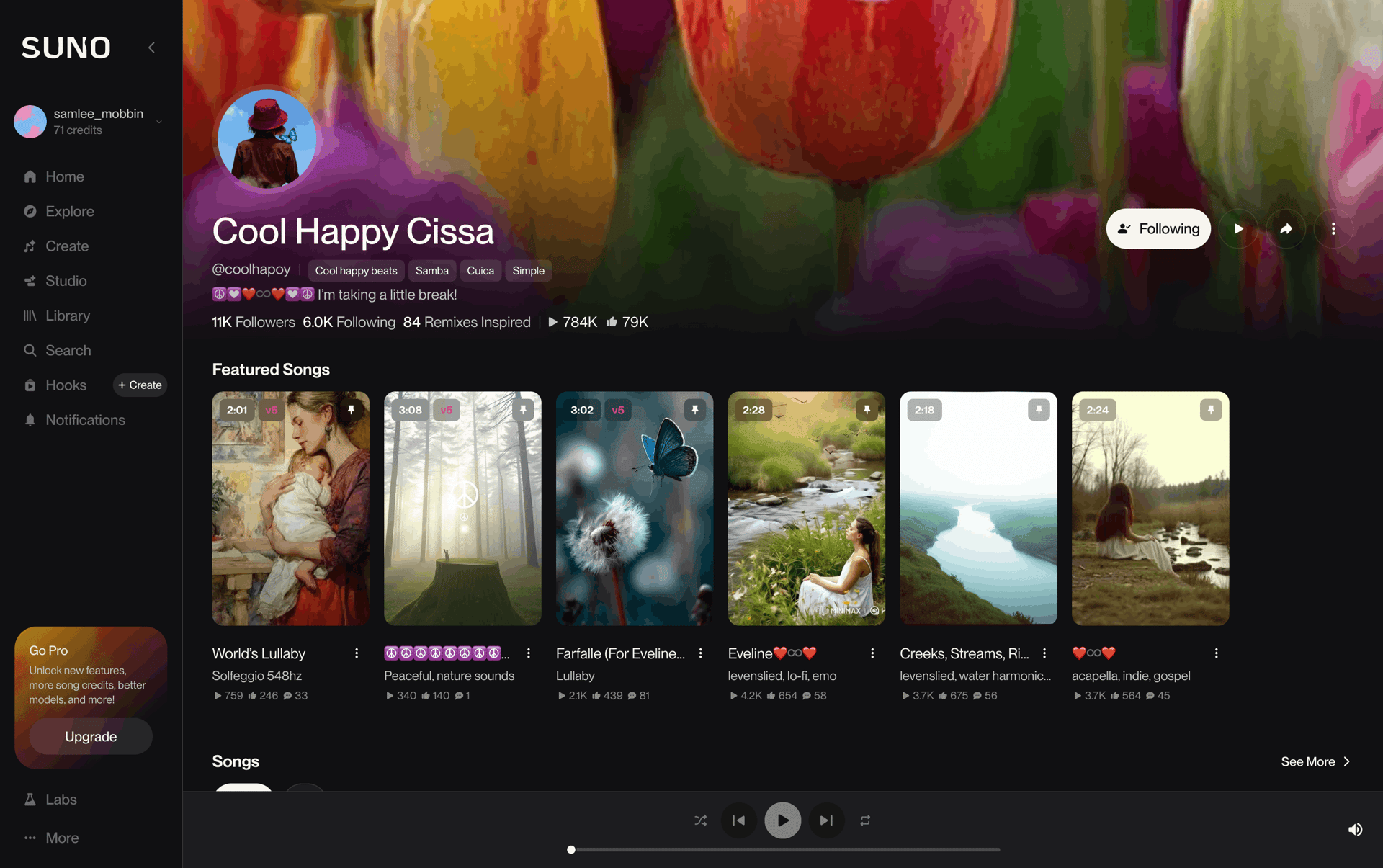 Suno Web AI interface screenshot 11