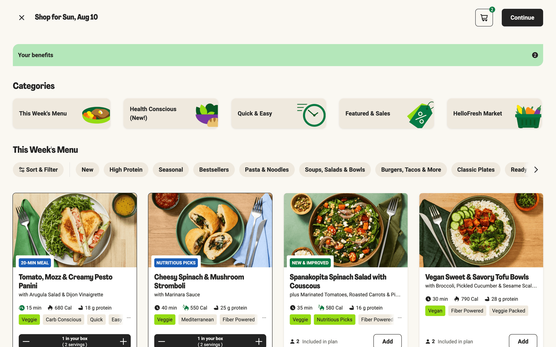 HelloFresh Web Lifestyle interface screenshot 23