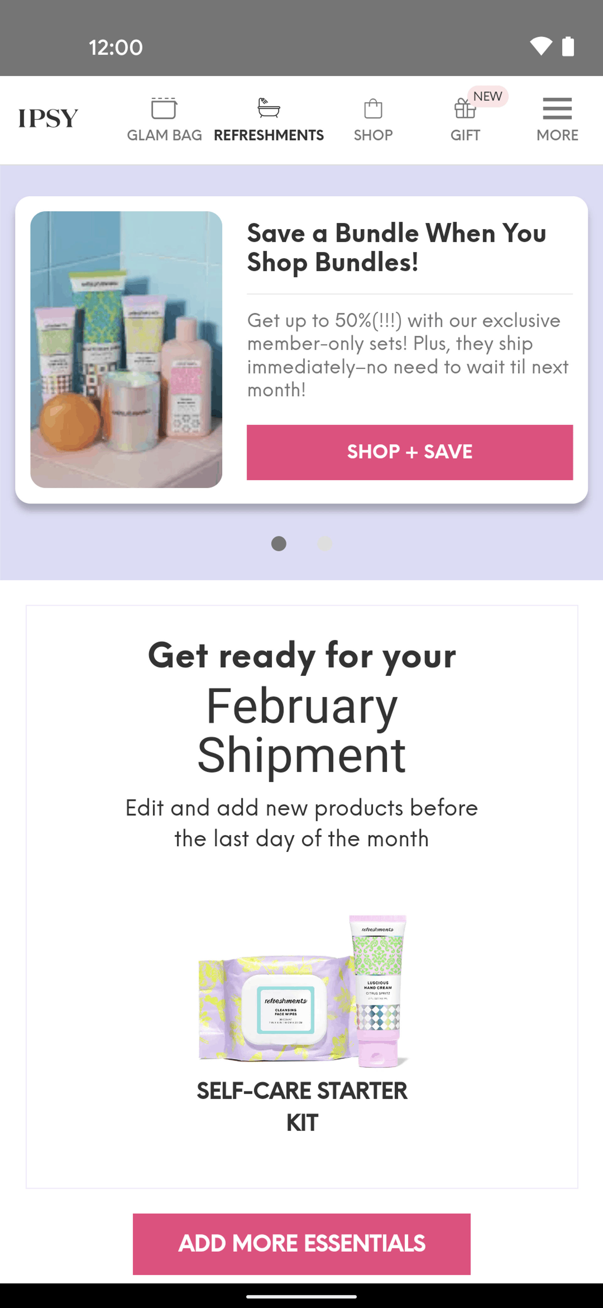 IPSY Android Shopping interface screenshot 2