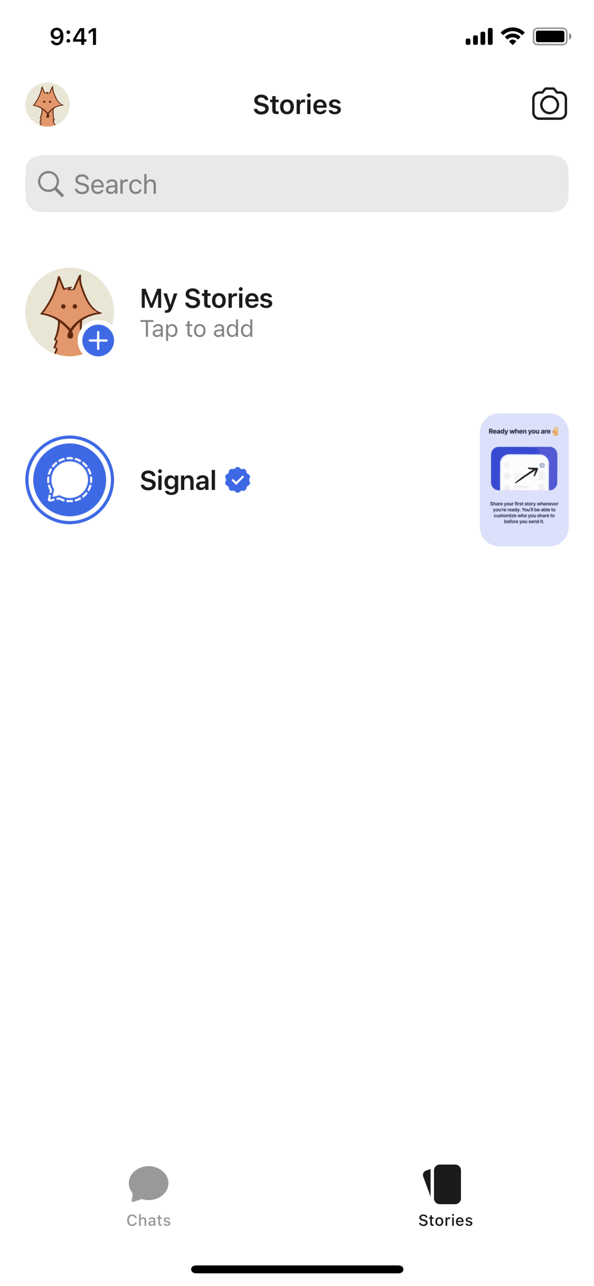 Signal iOS Social Networking interface screenshot 3