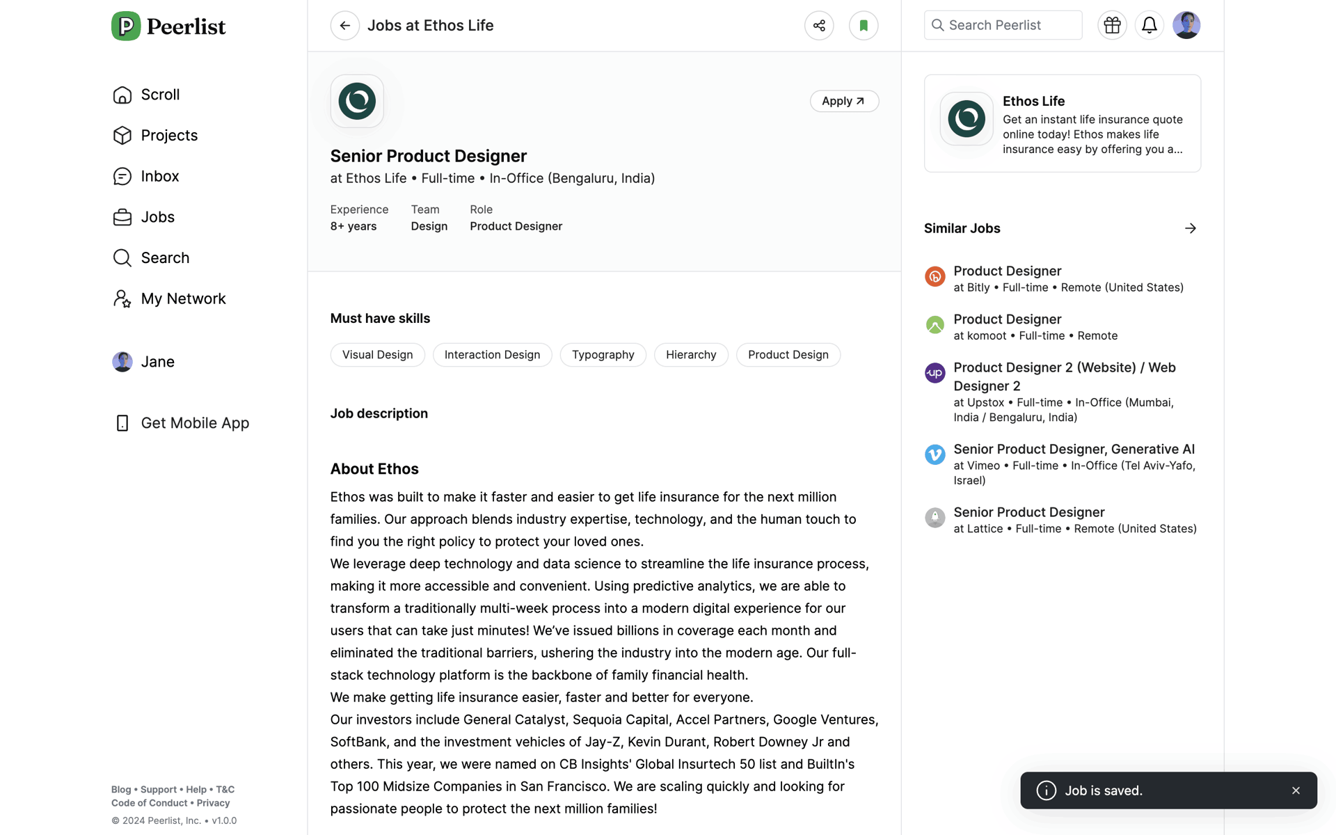 Peerlist Web Social Networking interface screenshot 17