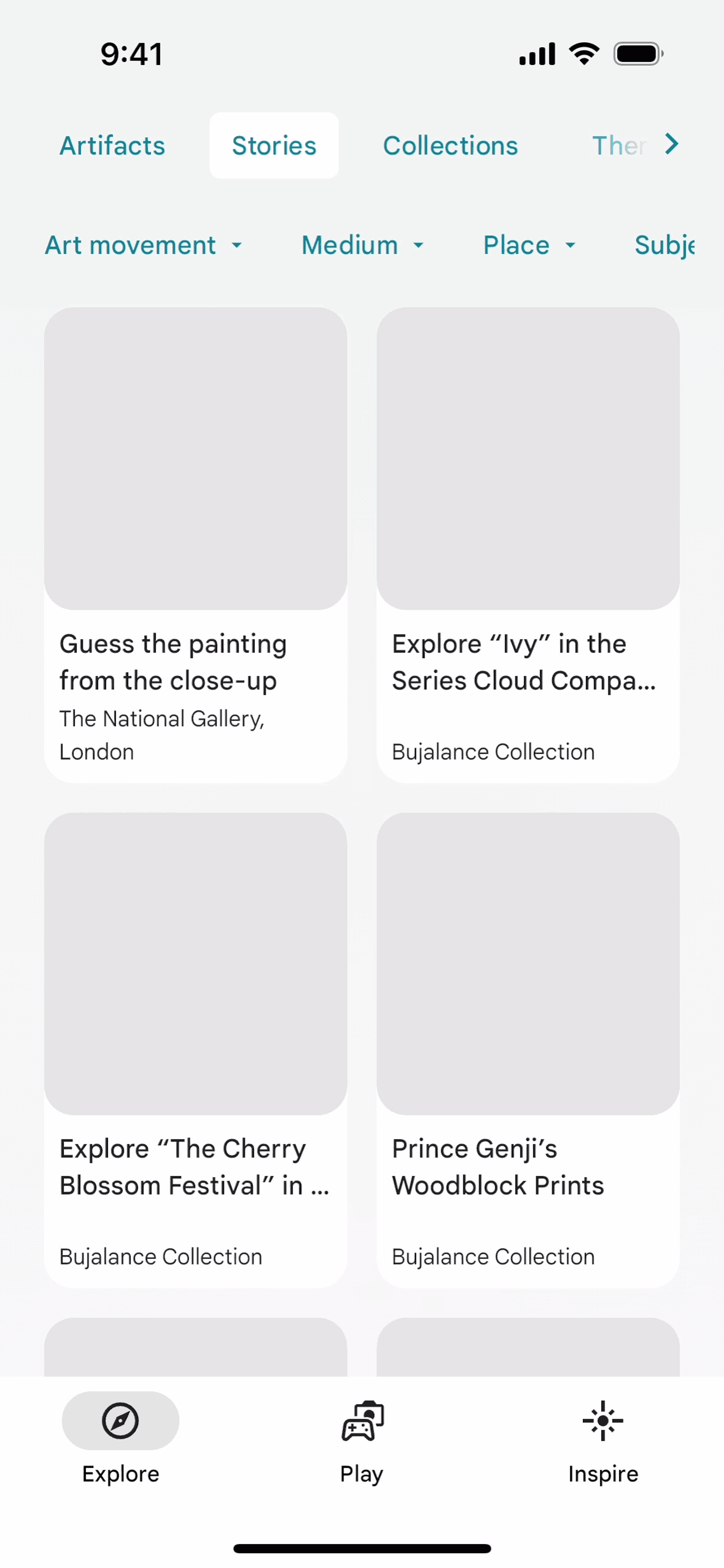 Google Arts & Culture iOS Education interface screenshot 23