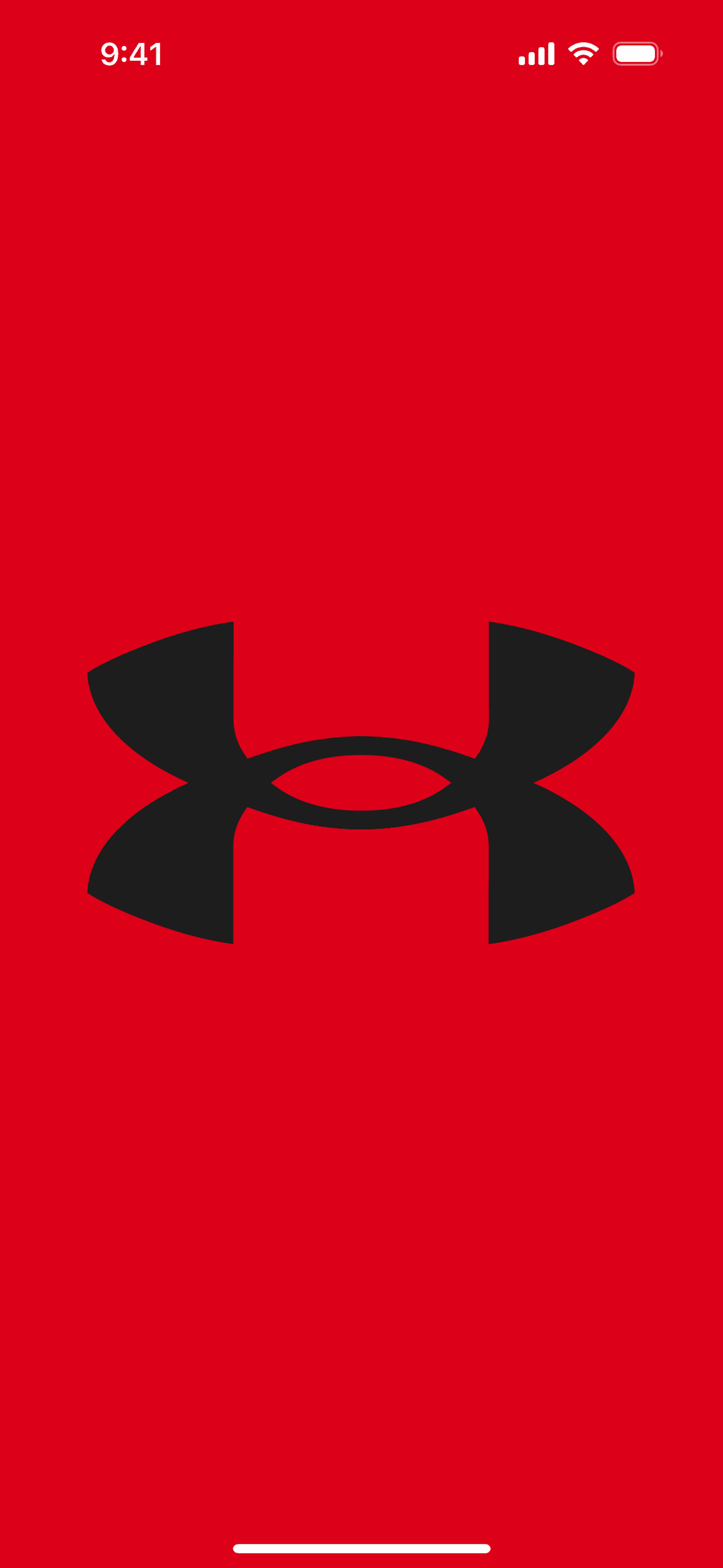 Under Armour iOS Shopping interface screenshot 1