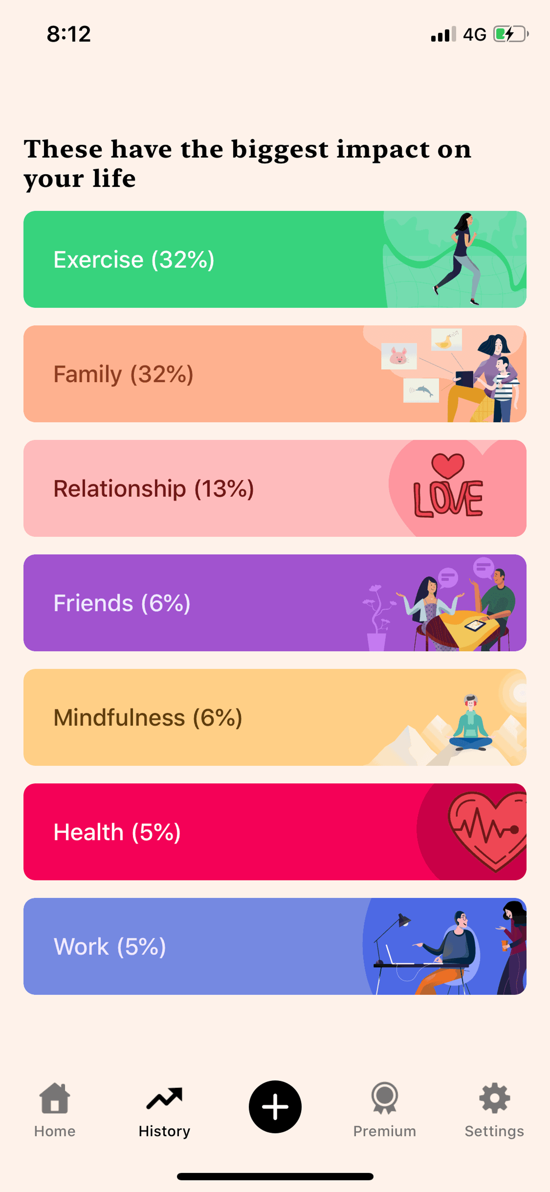 Tangerine iOS Health & Fitness interface screenshot 24