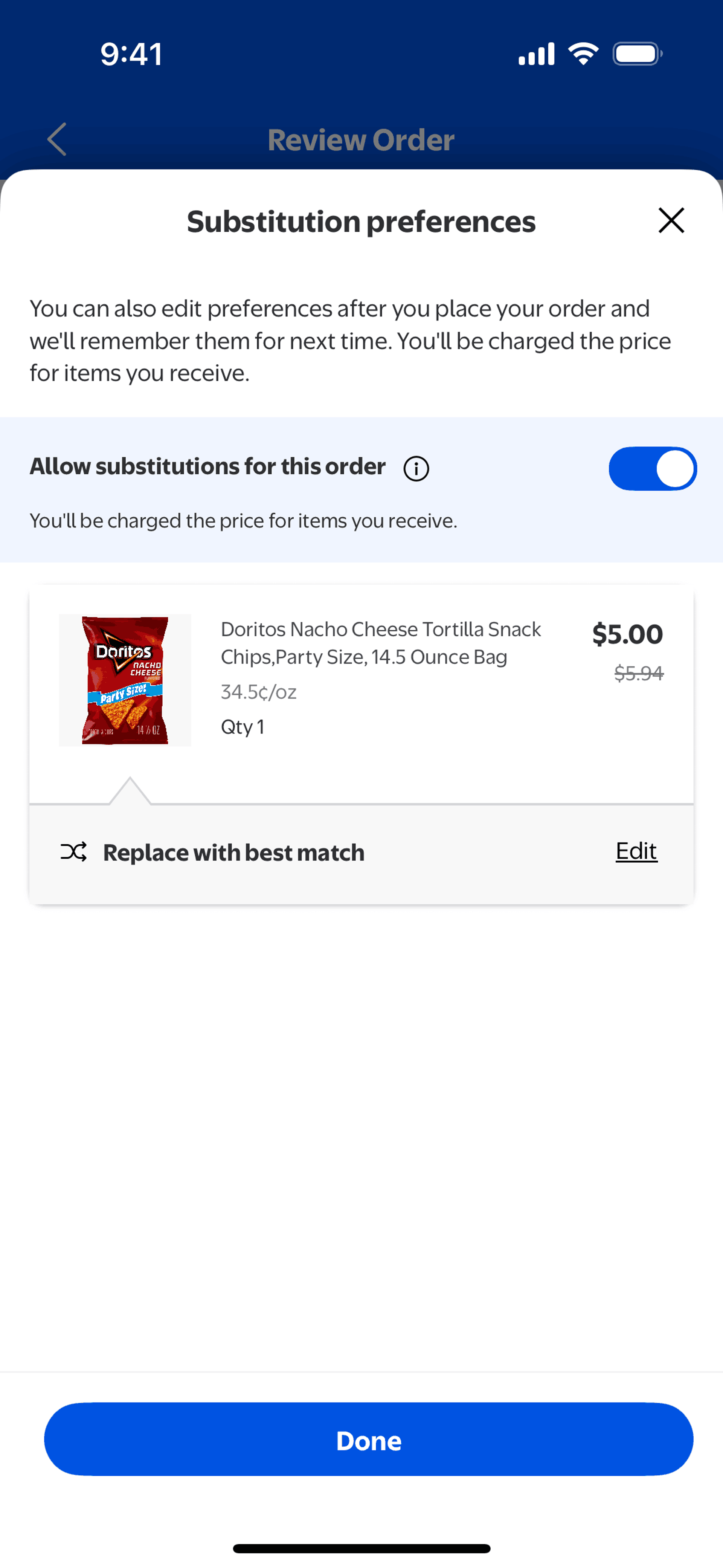 Walmart iOS Shopping interface screenshot 17