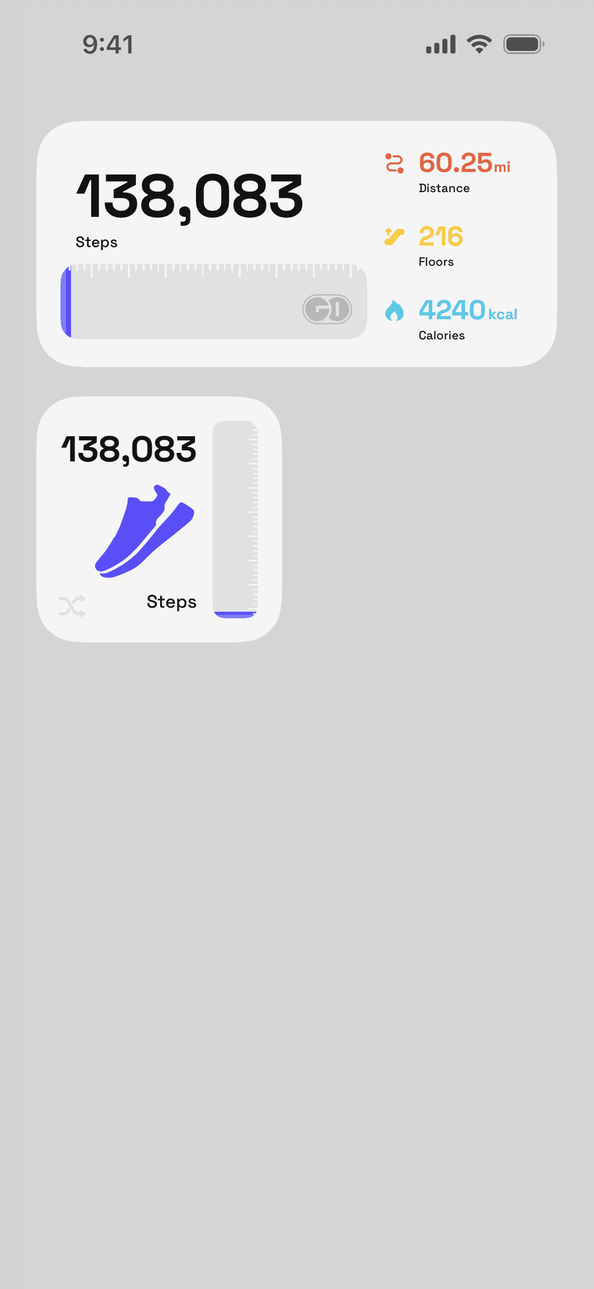 GO Club iOS Health & Fitness interface screenshot 1
