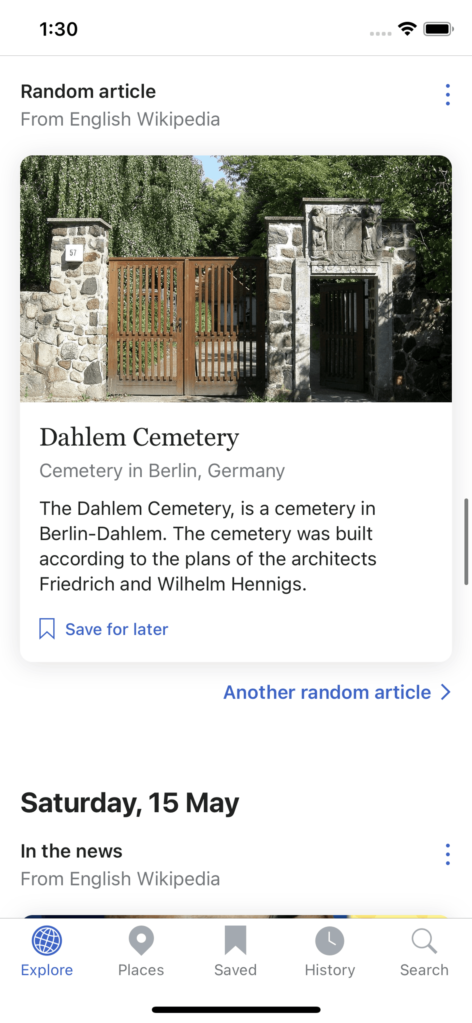 Wikipedia iOS Reference interface screenshot 19