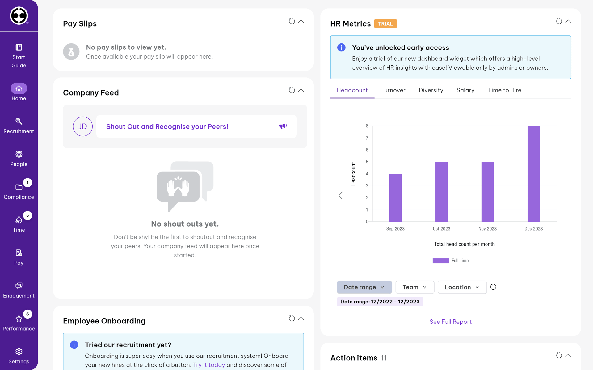 Employment Hero Web Business interface screenshot 20