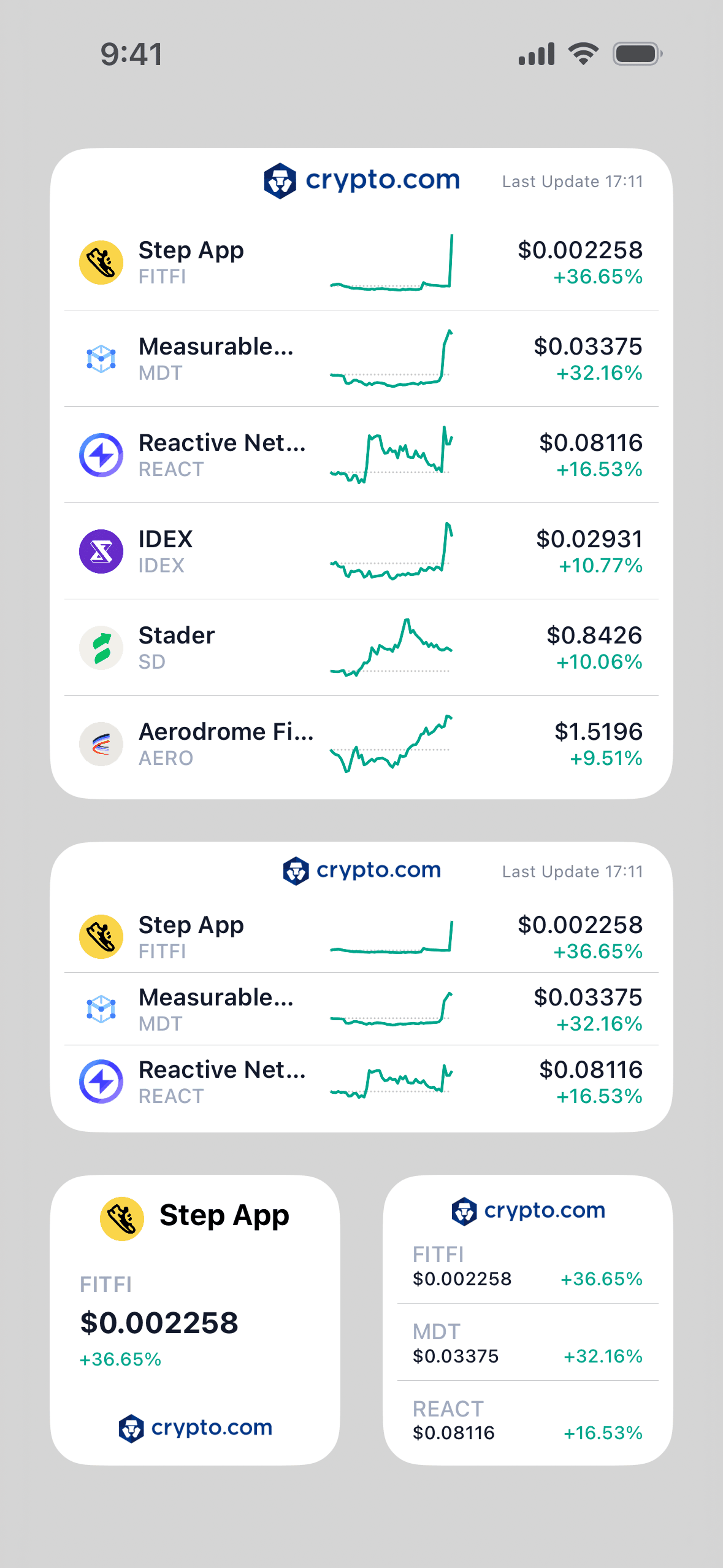 Crypto.com iOS Finance interface screenshot 2