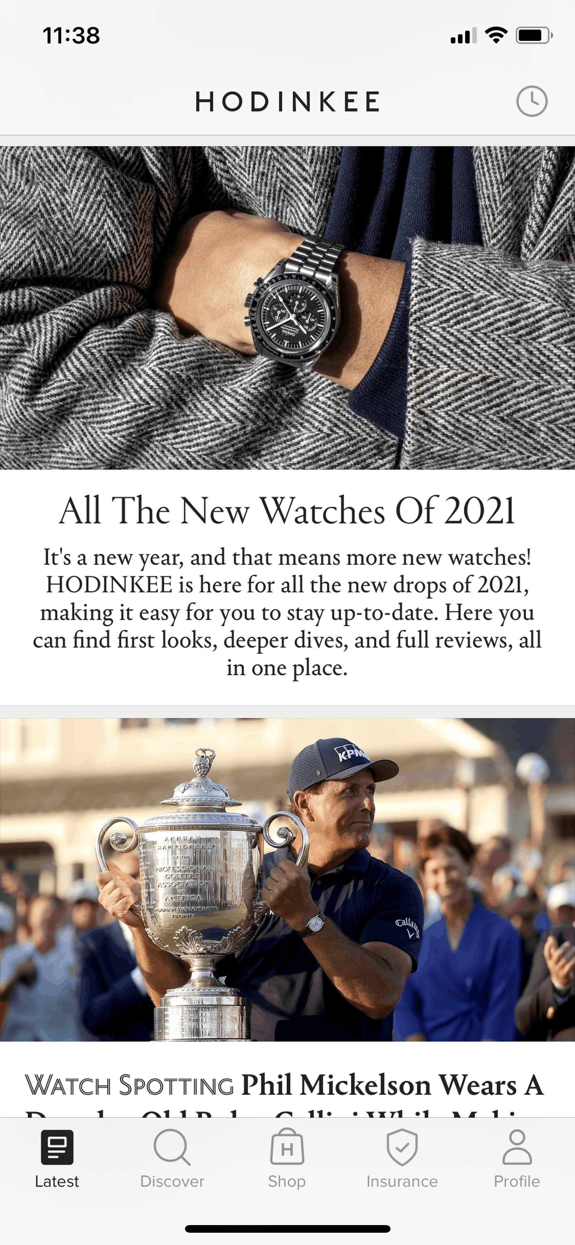 HODINKEE iOS Lifestyle interface screenshot 2