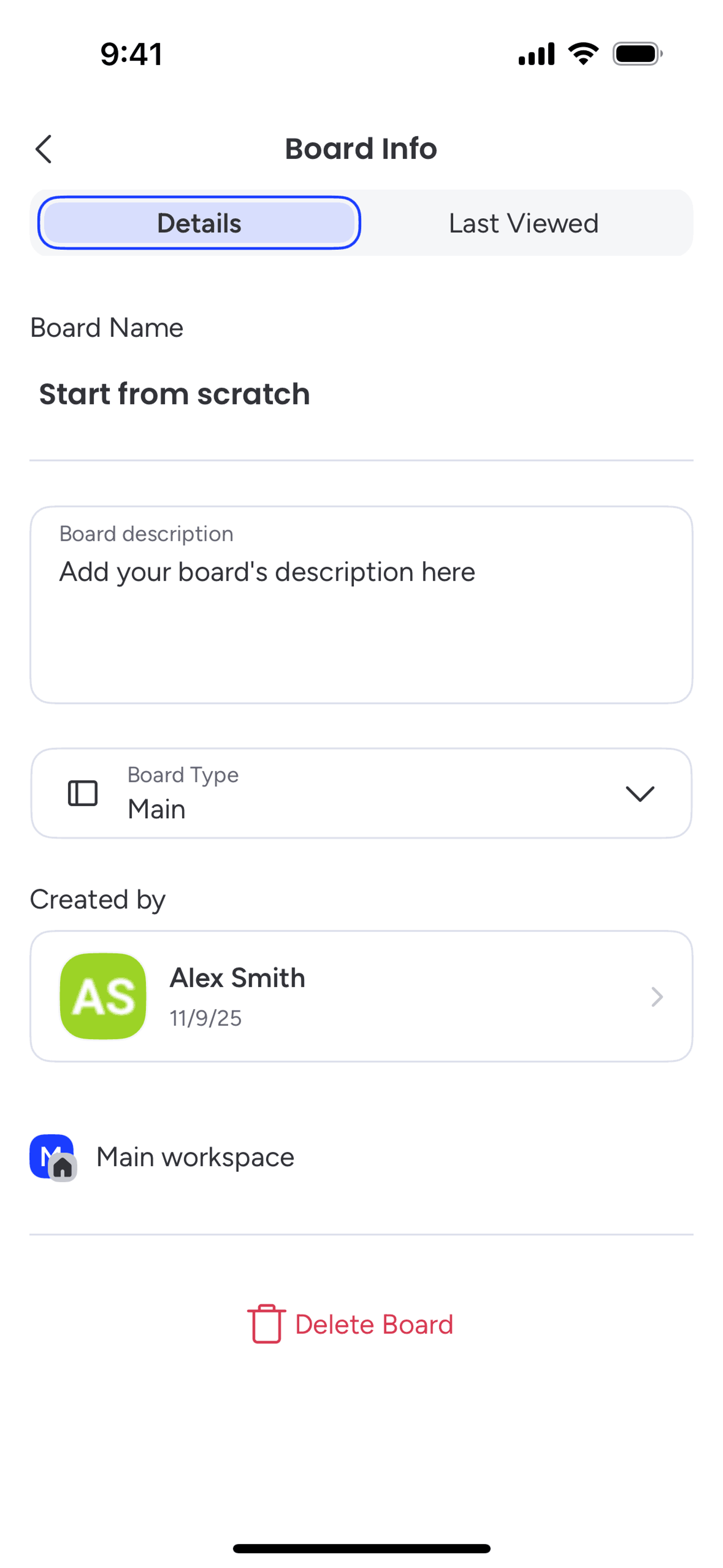 monday.com iOS Collaboration interface screenshot 6