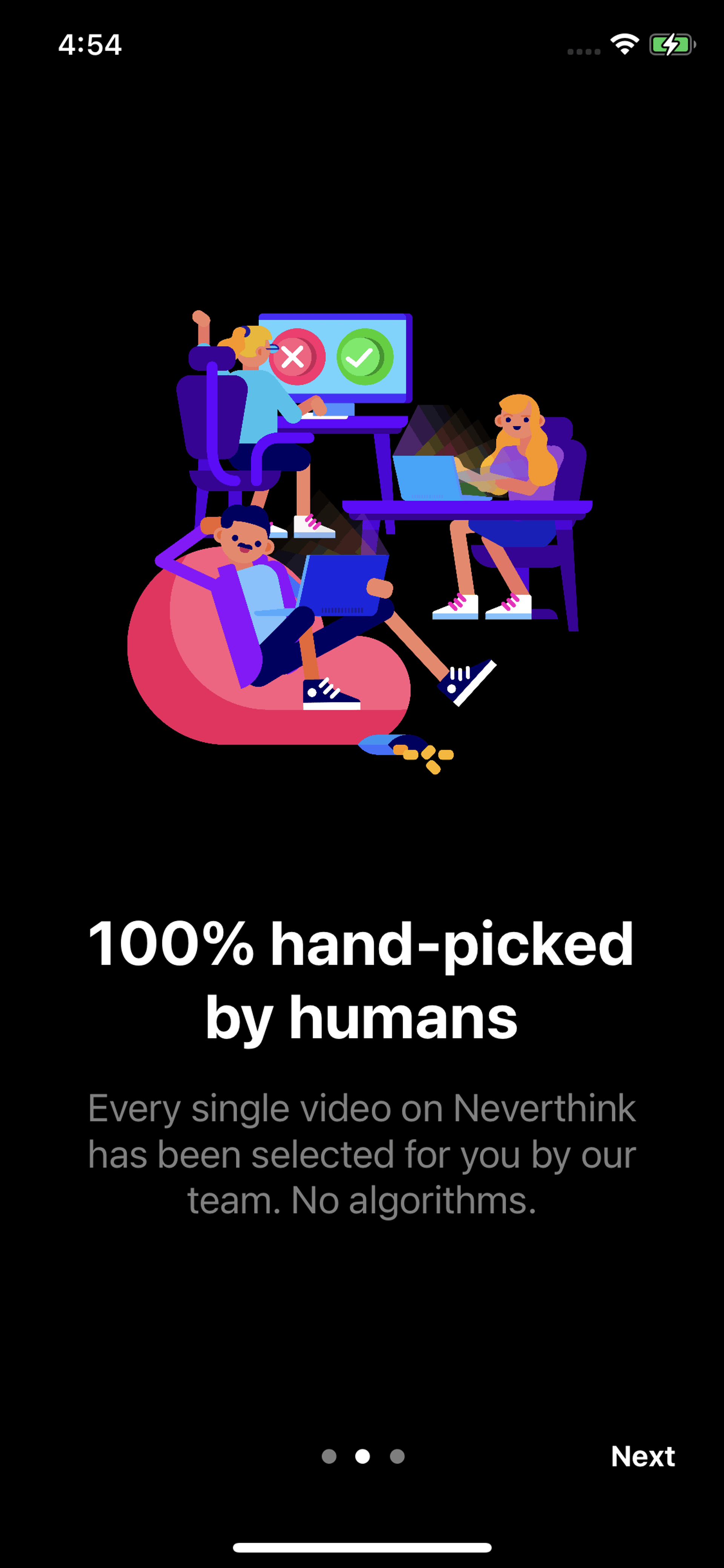 Neverthink iOS Entertainment interface screenshot 3