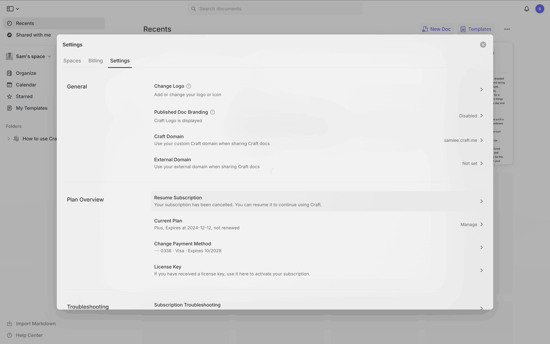 Craft Web AI interface screenshot 3