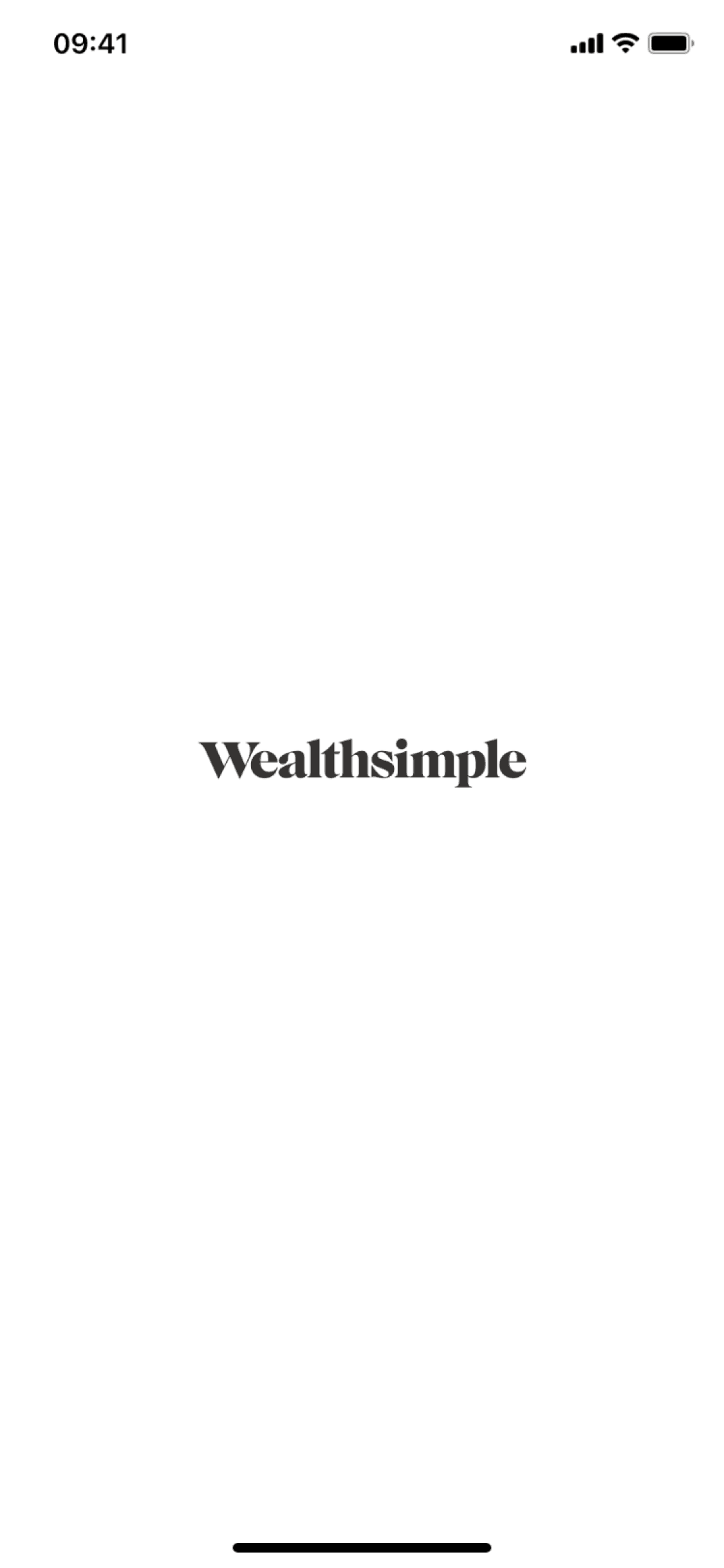 Wealthsimple iOS Finance interface screenshot 1