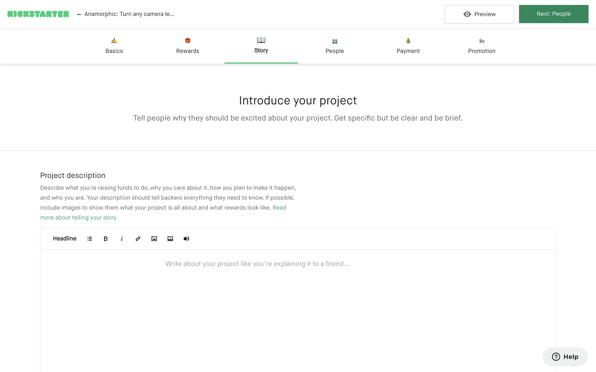 Kickstarter Web Social Networking interface screenshot 14