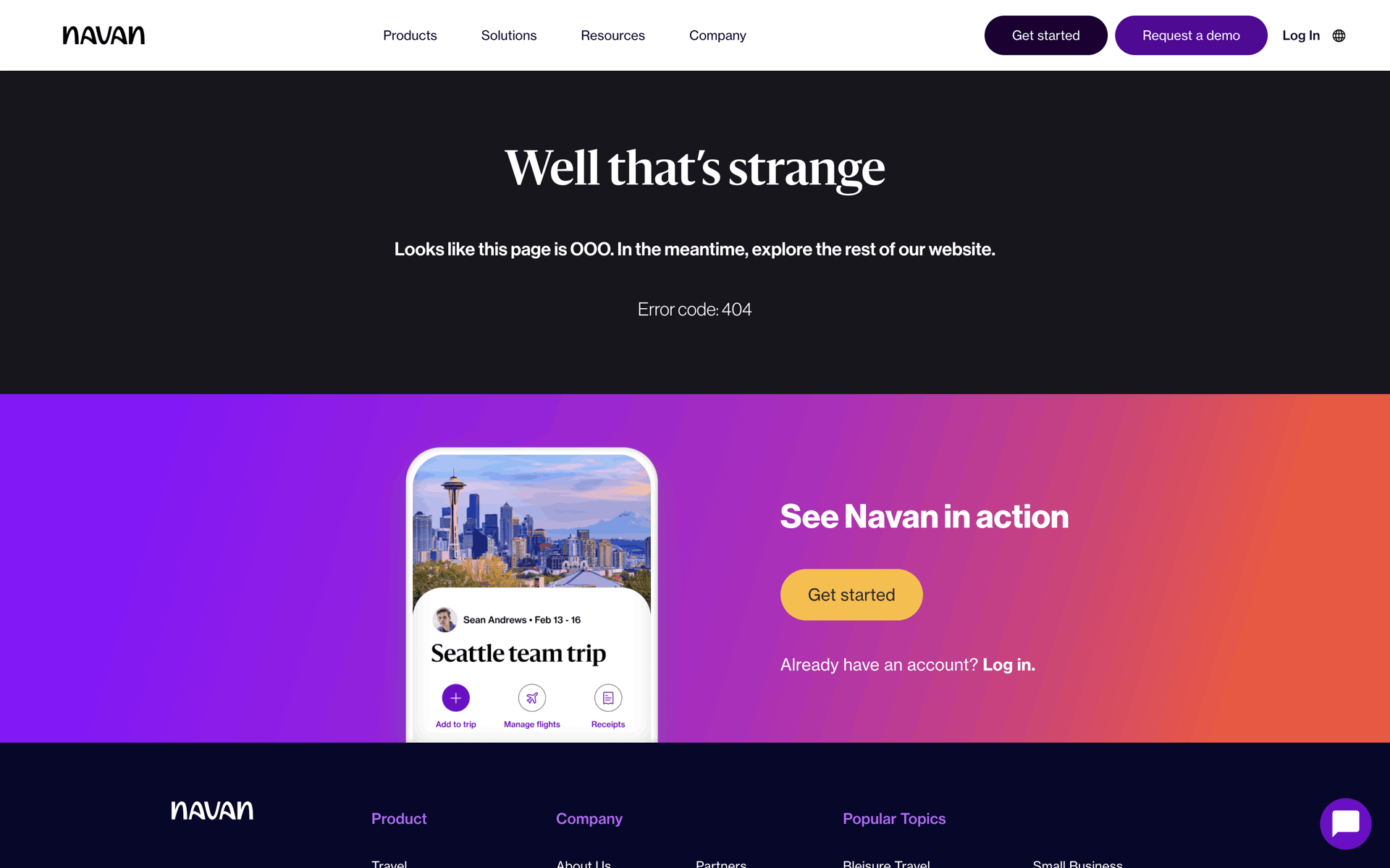 Navan Web Business interface screenshot 1