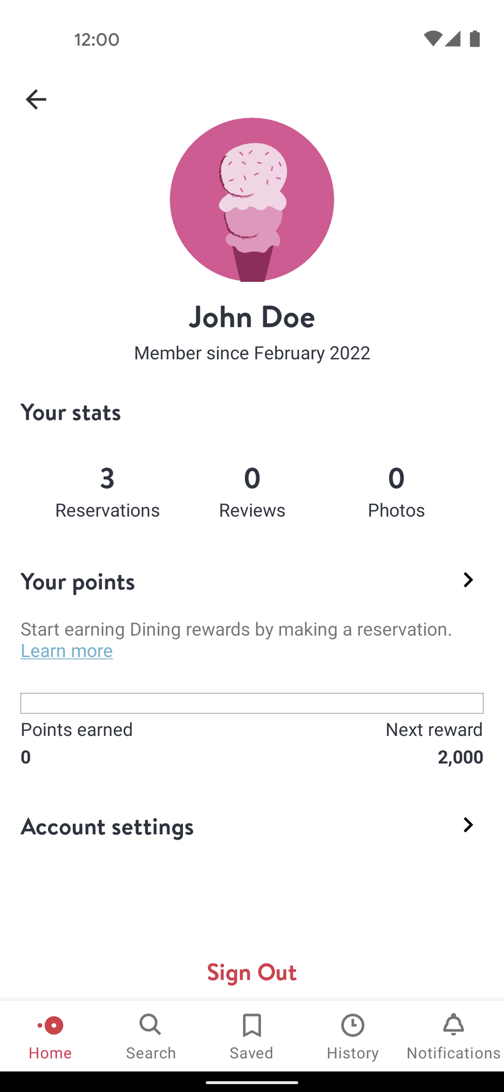 OpenTable Android Food & Drink interface screenshot 6
