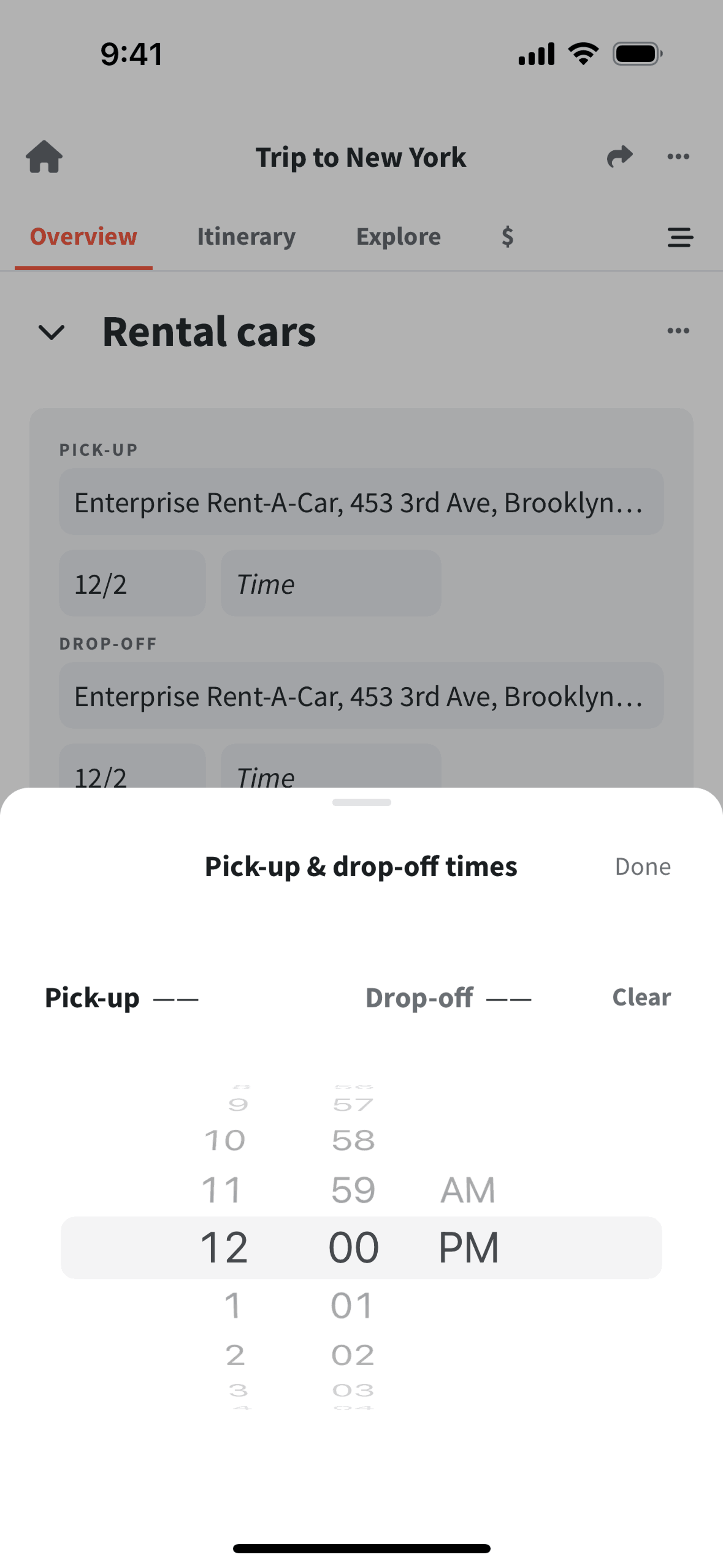 Wanderlog iOS Travel & Transportation interface screenshot 13