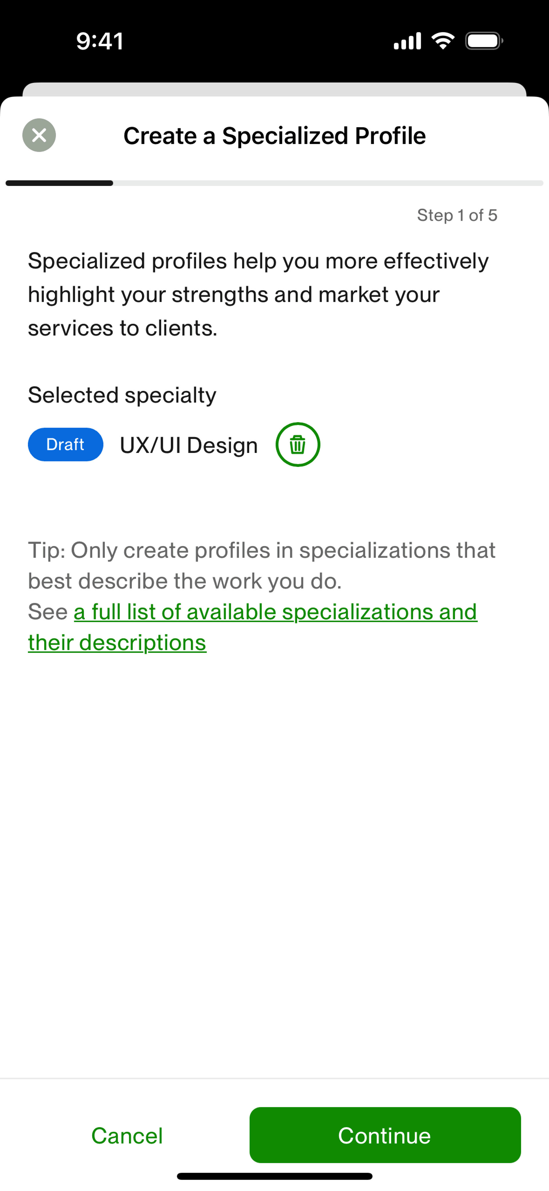 Upwork iOS Business interface screenshot 13