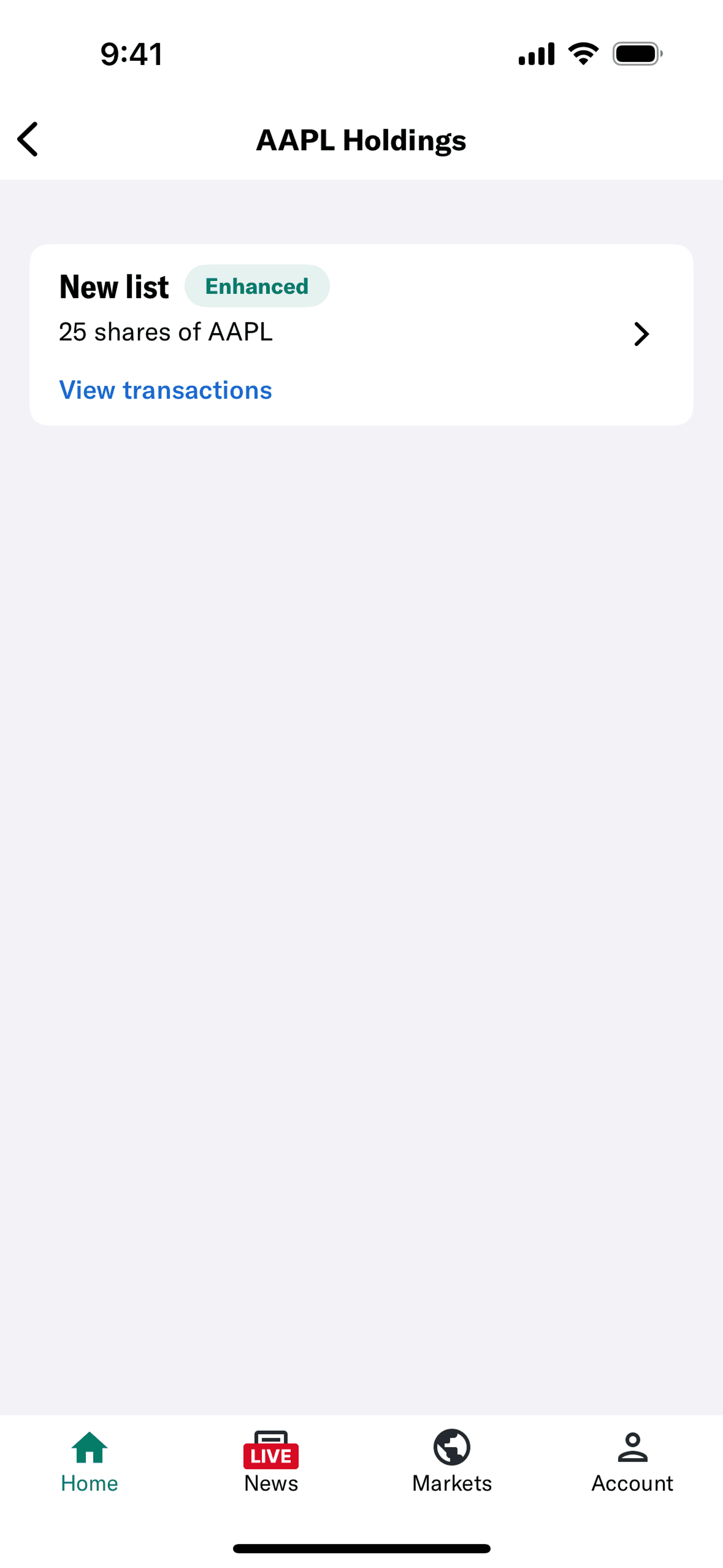 Yahoo Finance iOS Finance interface screenshot 8