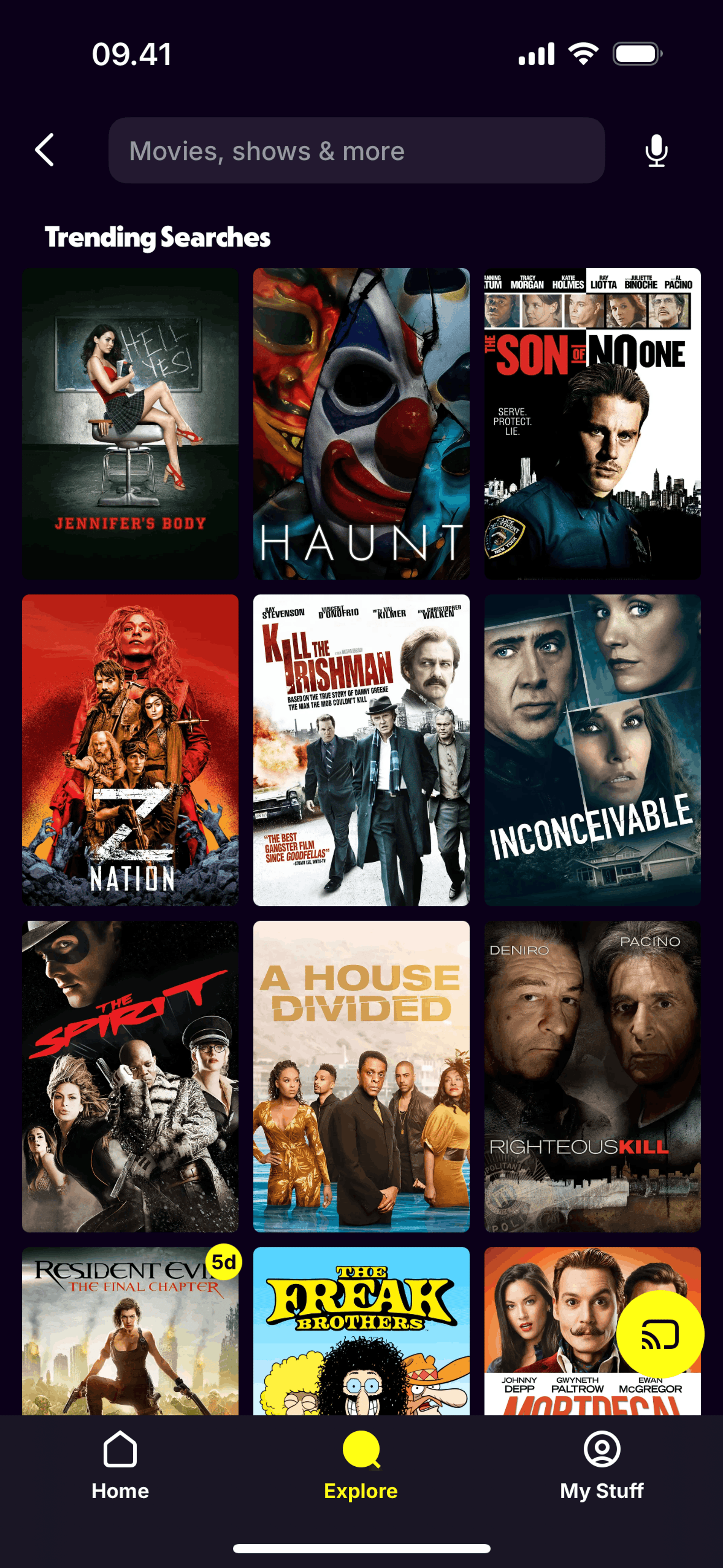 Tubi iOS Entertainment interface screenshot 19