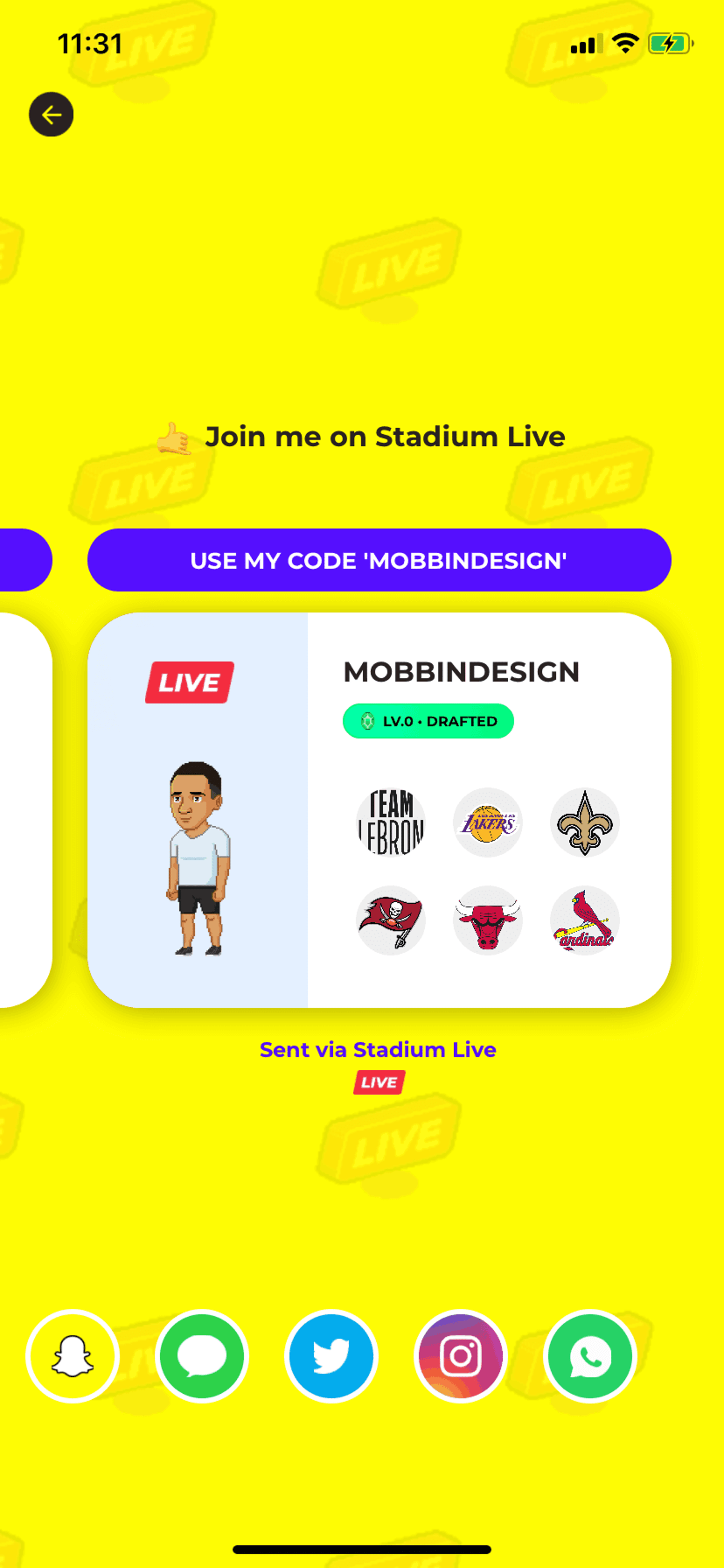 Stadium Live iOS Sports interface screenshot 20