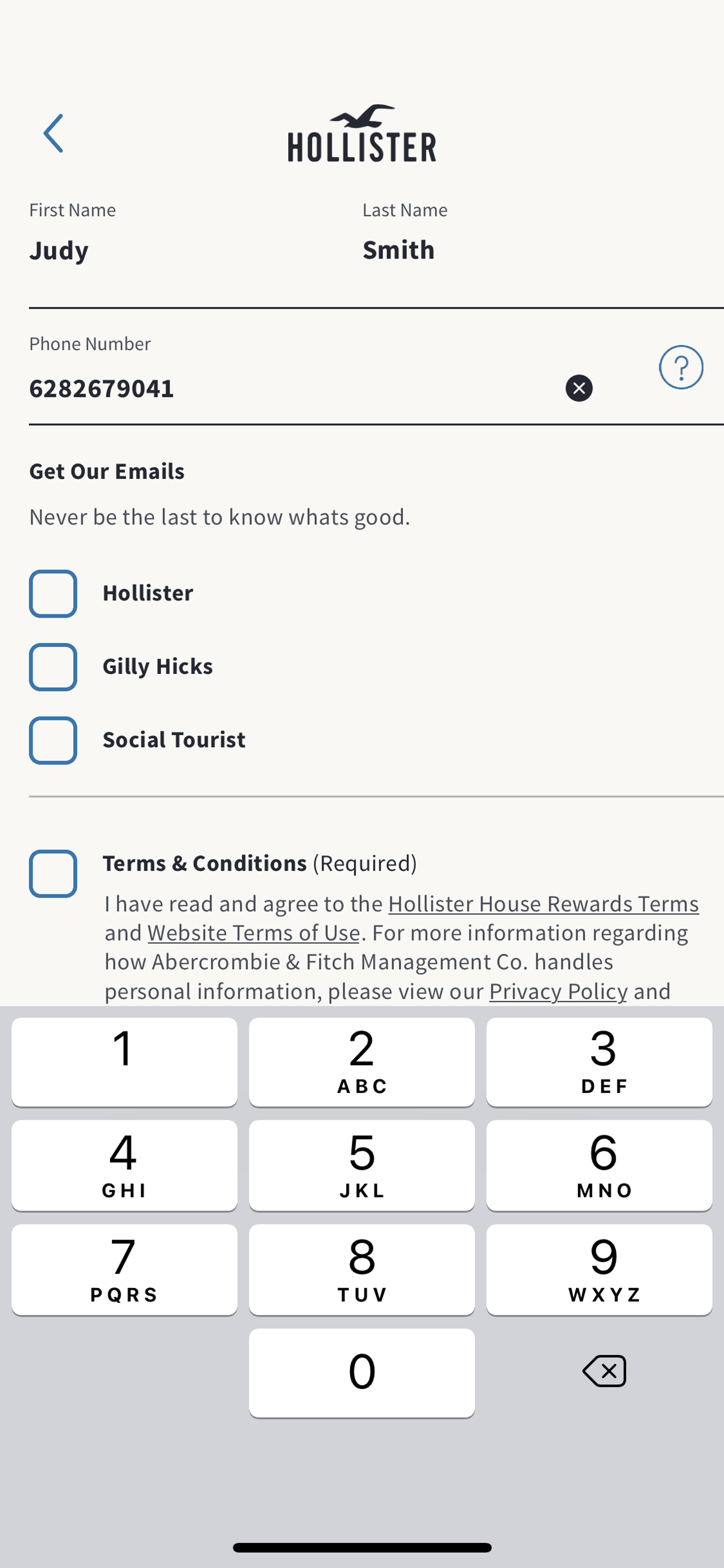 Hollister Co. iOS Shopping interface screenshot 10
