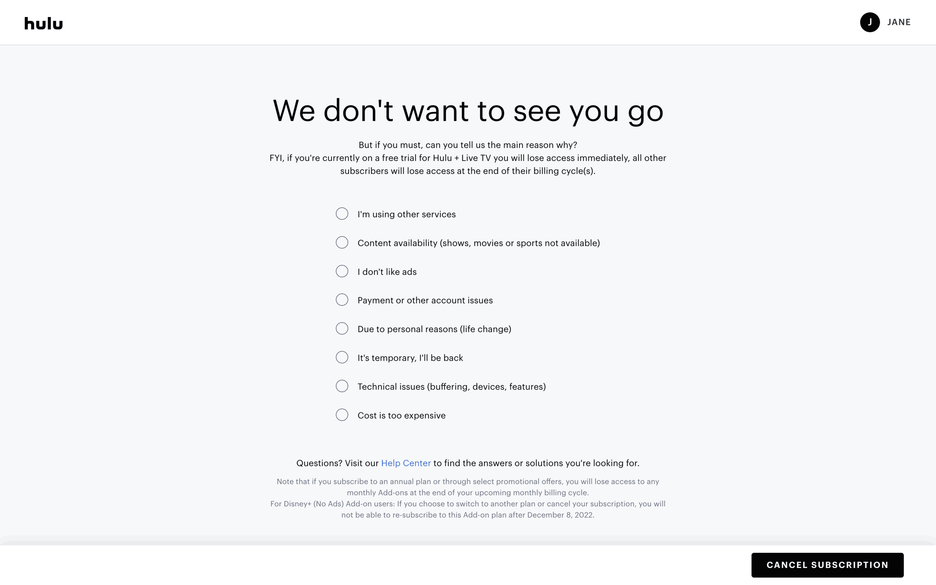 Hulu Web Entertainment interface screenshot 9