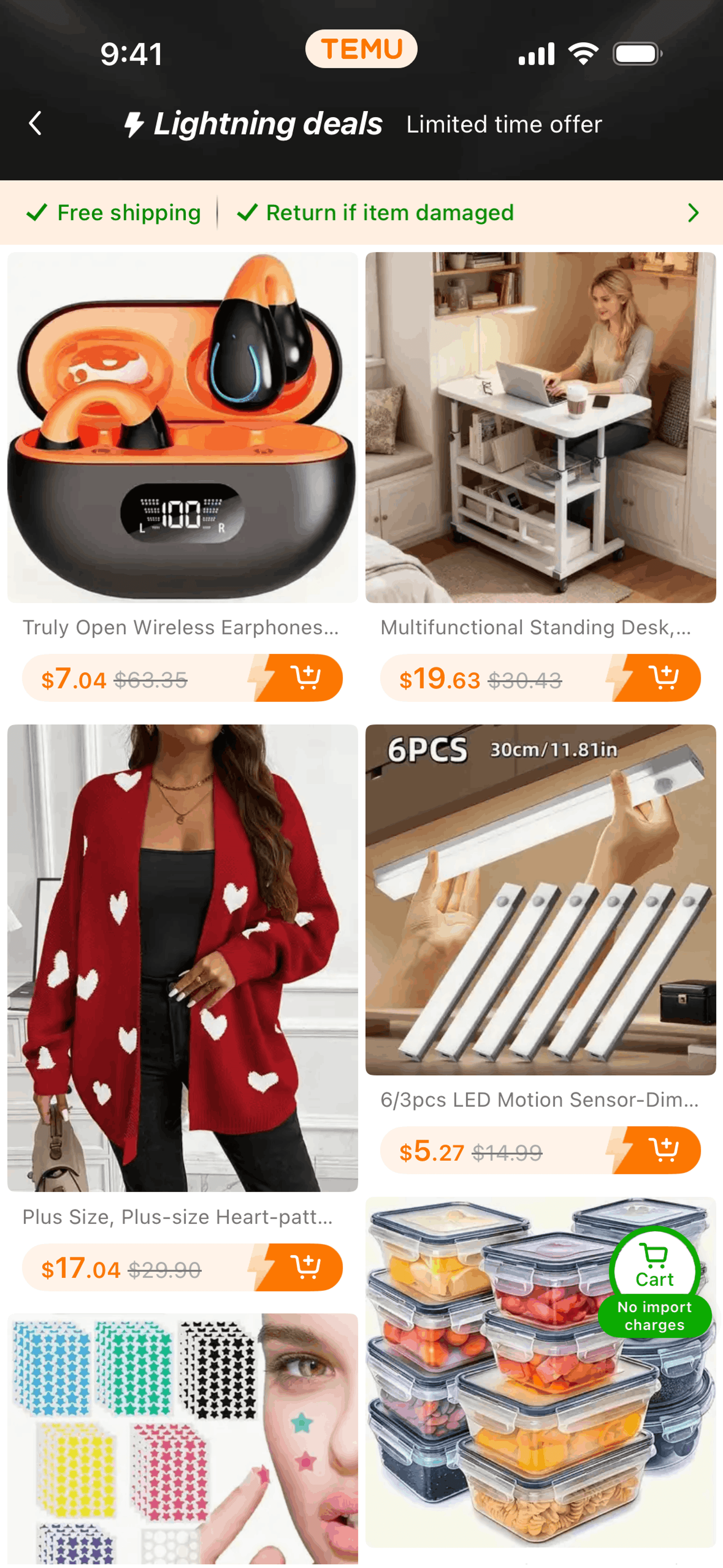 Temu iOS Shopping interface screenshot 23
