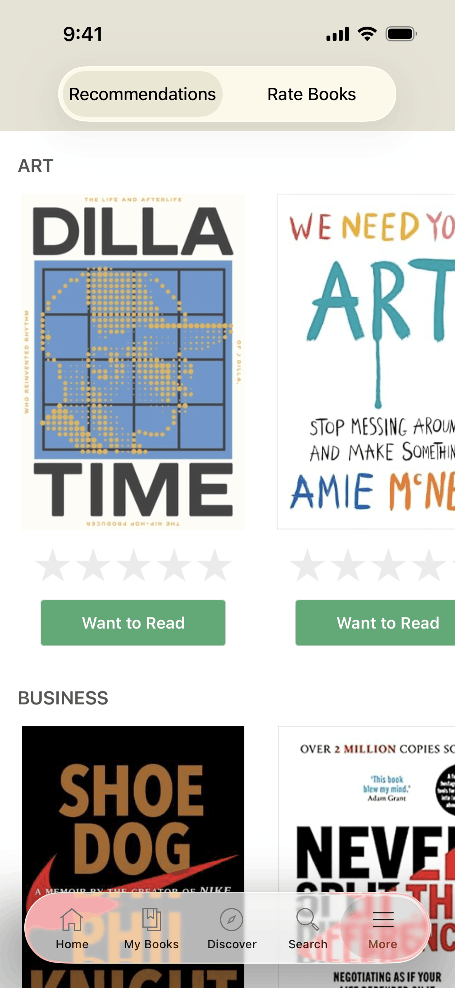 Goodreads iOS Education interface screenshot 23