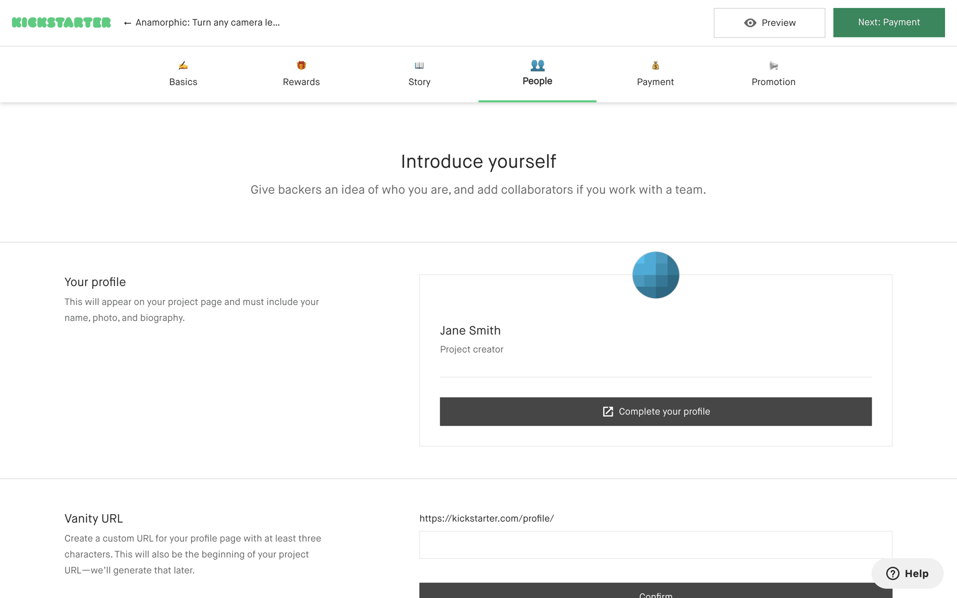 Kickstarter Web Social Networking interface screenshot 15
