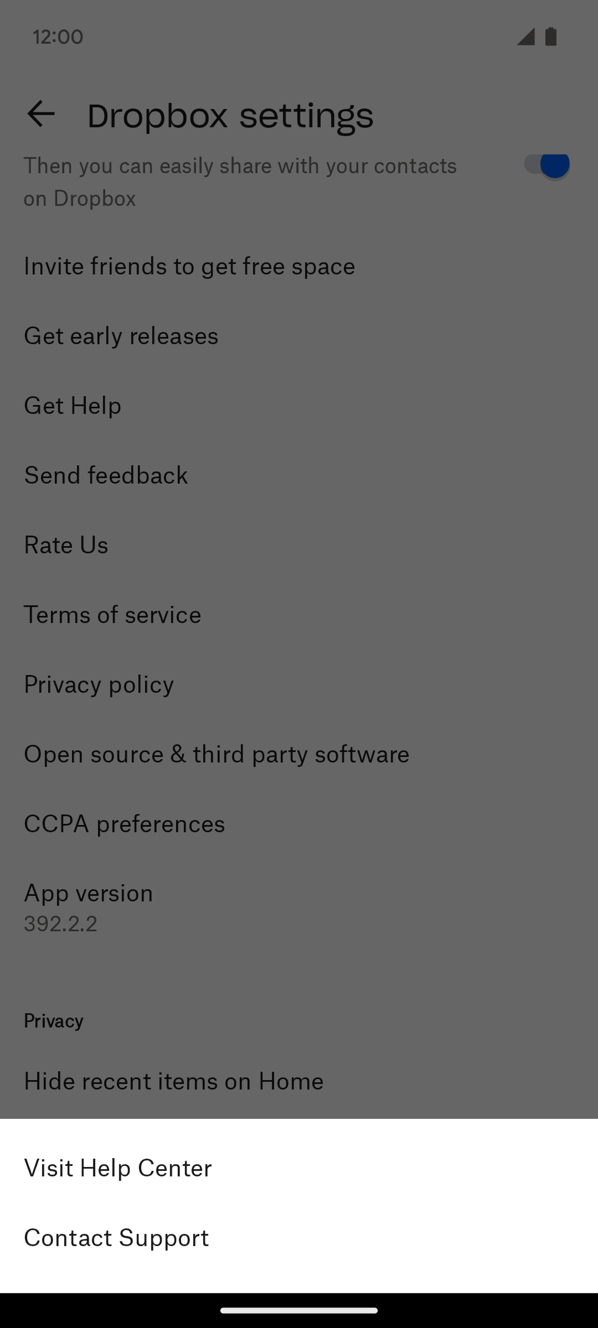 Dropbox Android Productivity interface screenshot 17