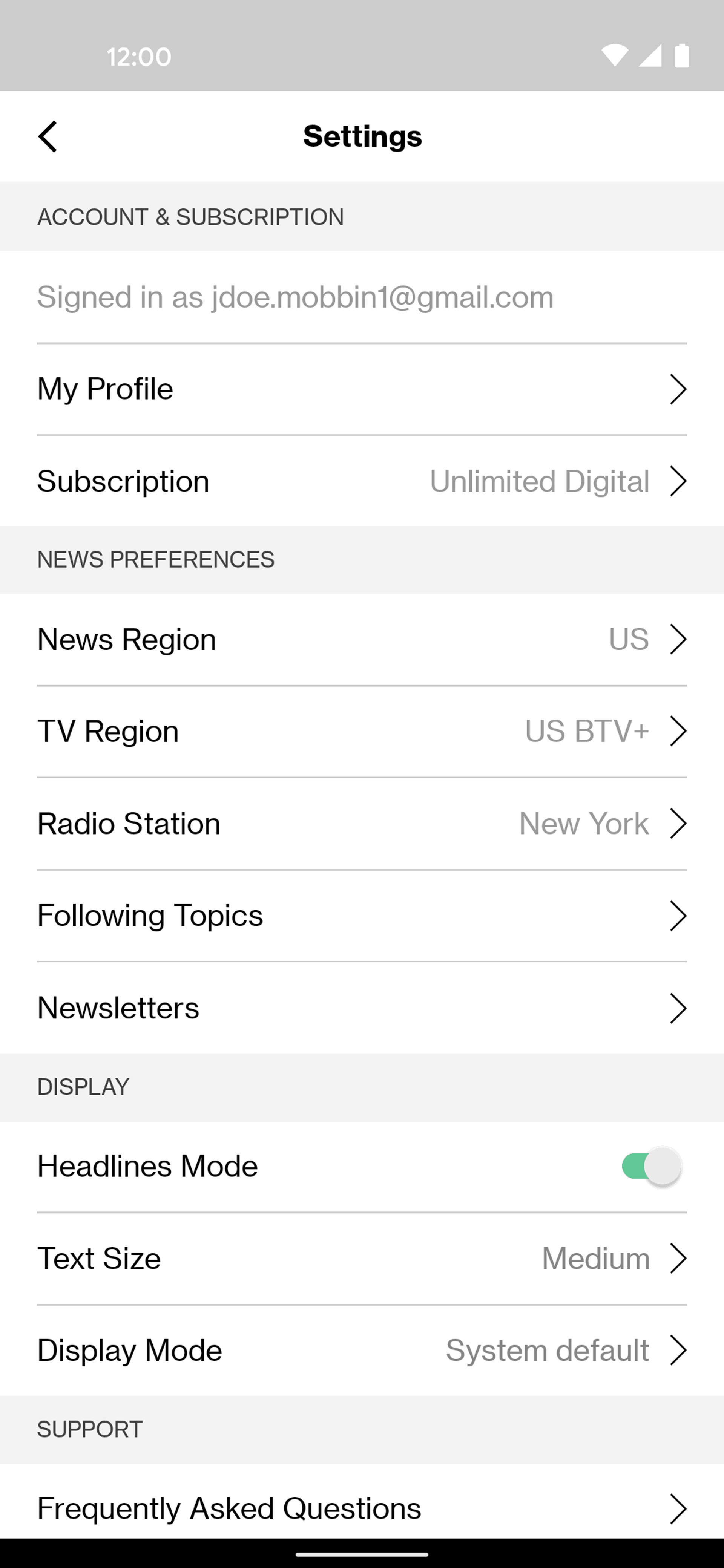 Bloomberg Android News interface screenshot 16
