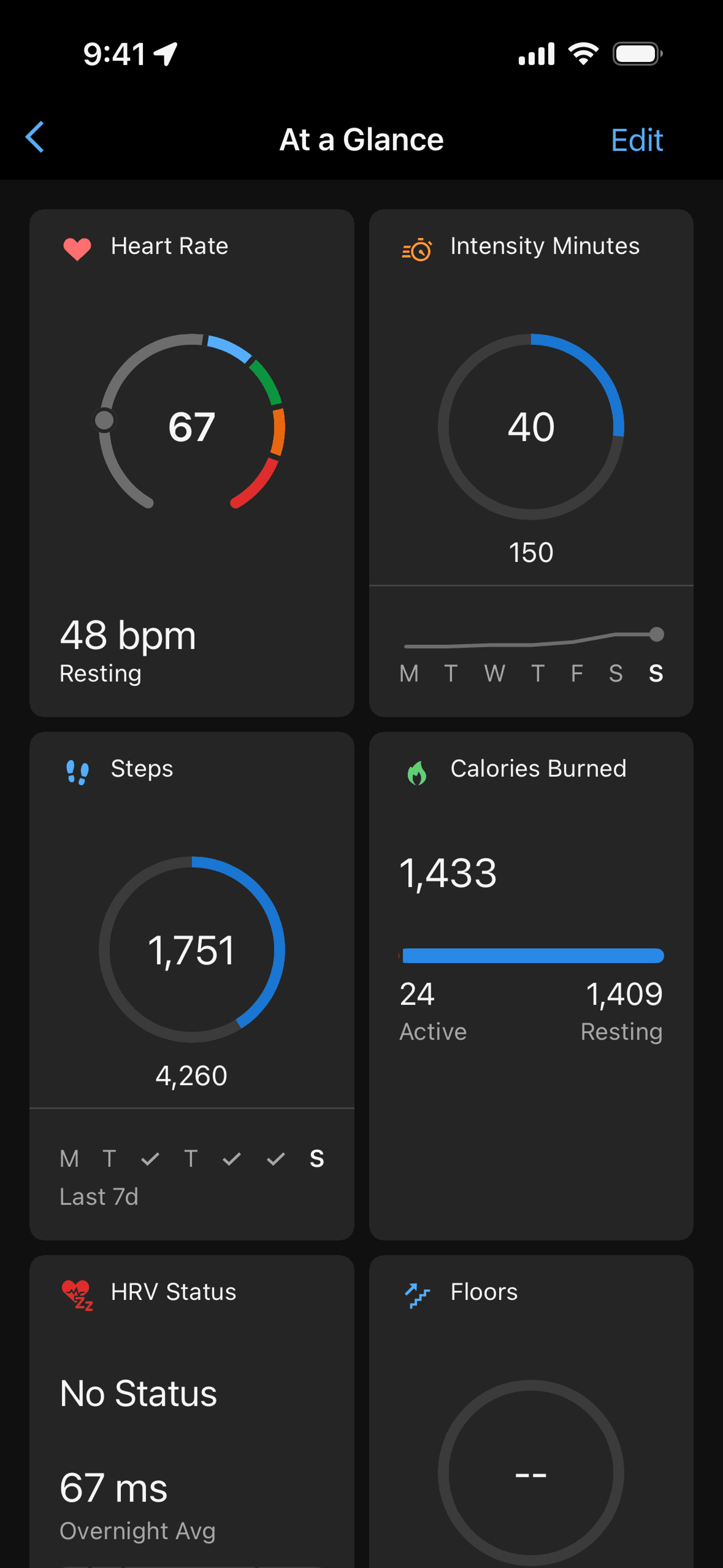 Garmin Connect iOS Health & Fitness interface screenshot 23