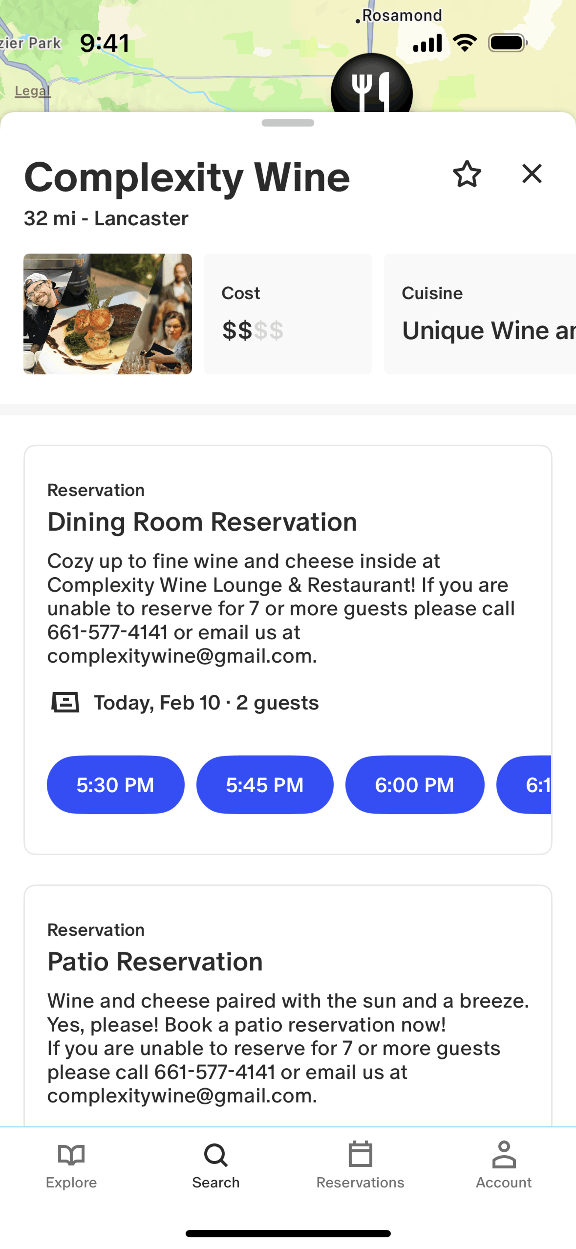 Tock iOS Food & Drink interface screenshot 15
