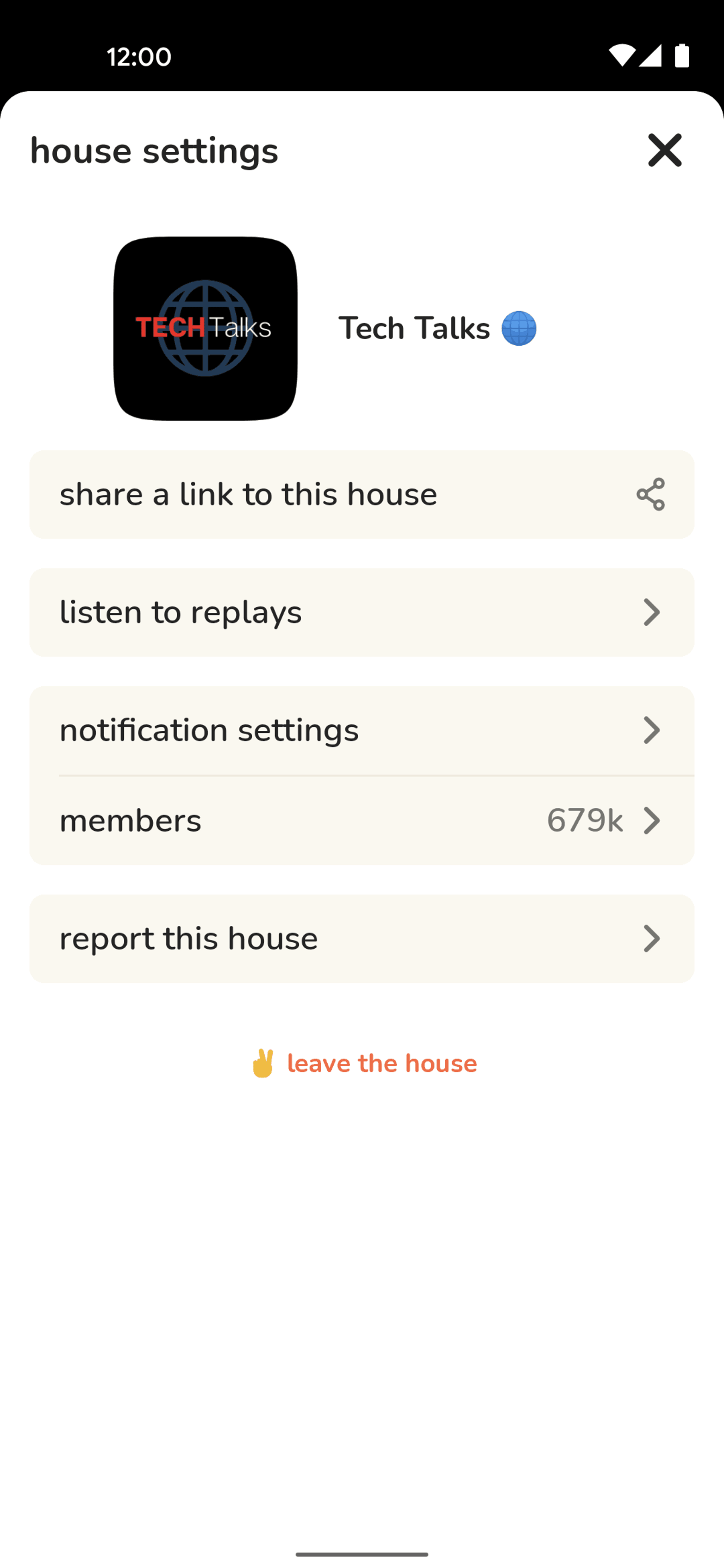 Clubhouse Android Social Networking interface screenshot 5