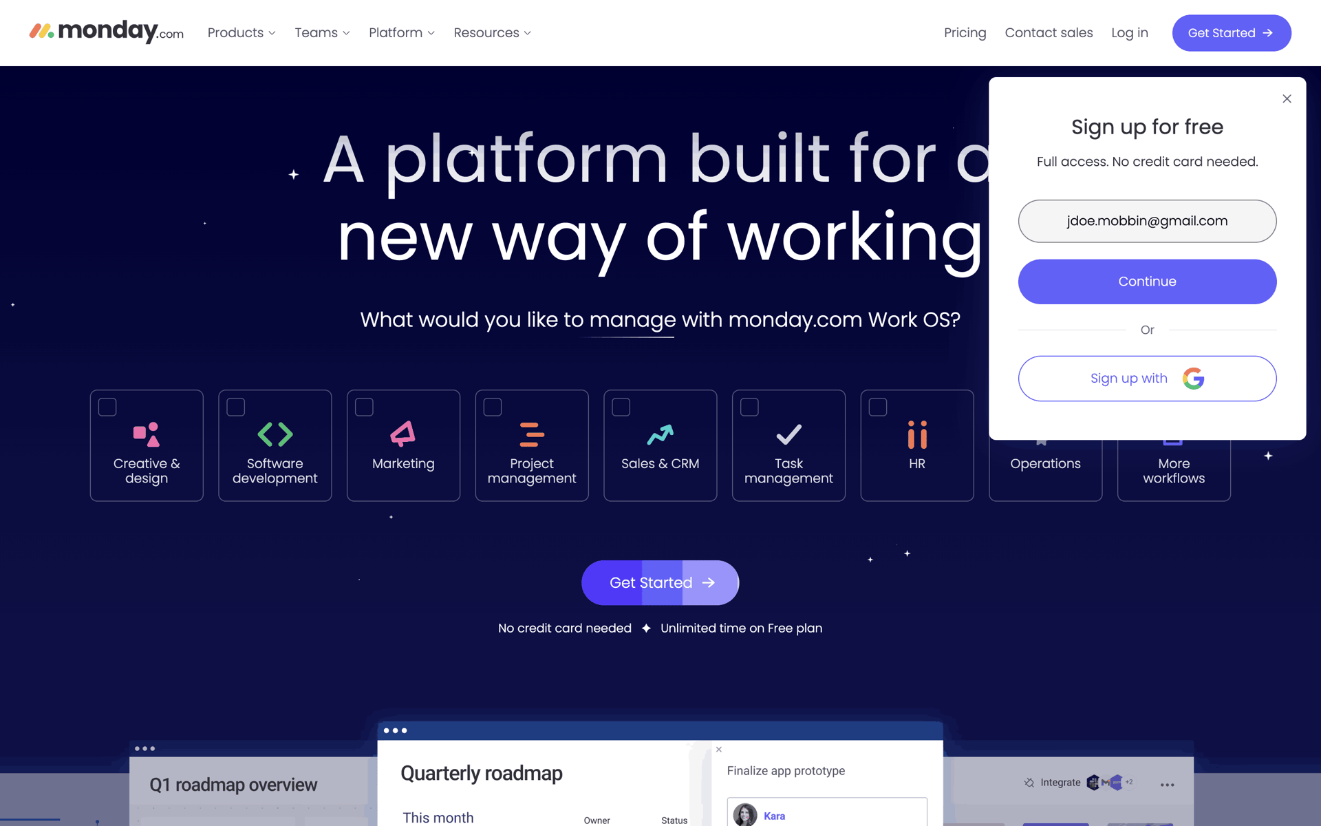 monday.com Web Collaboration interface screenshot 5