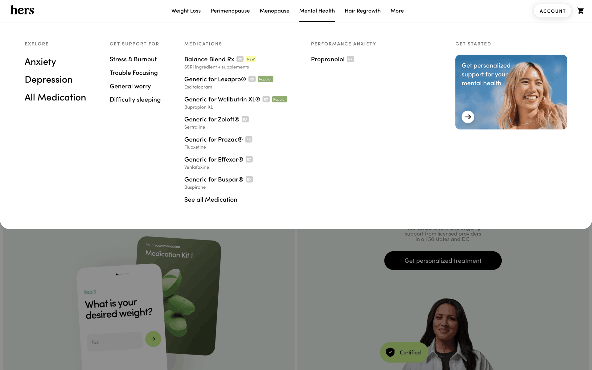 Hers Web Medical interface screenshot 23