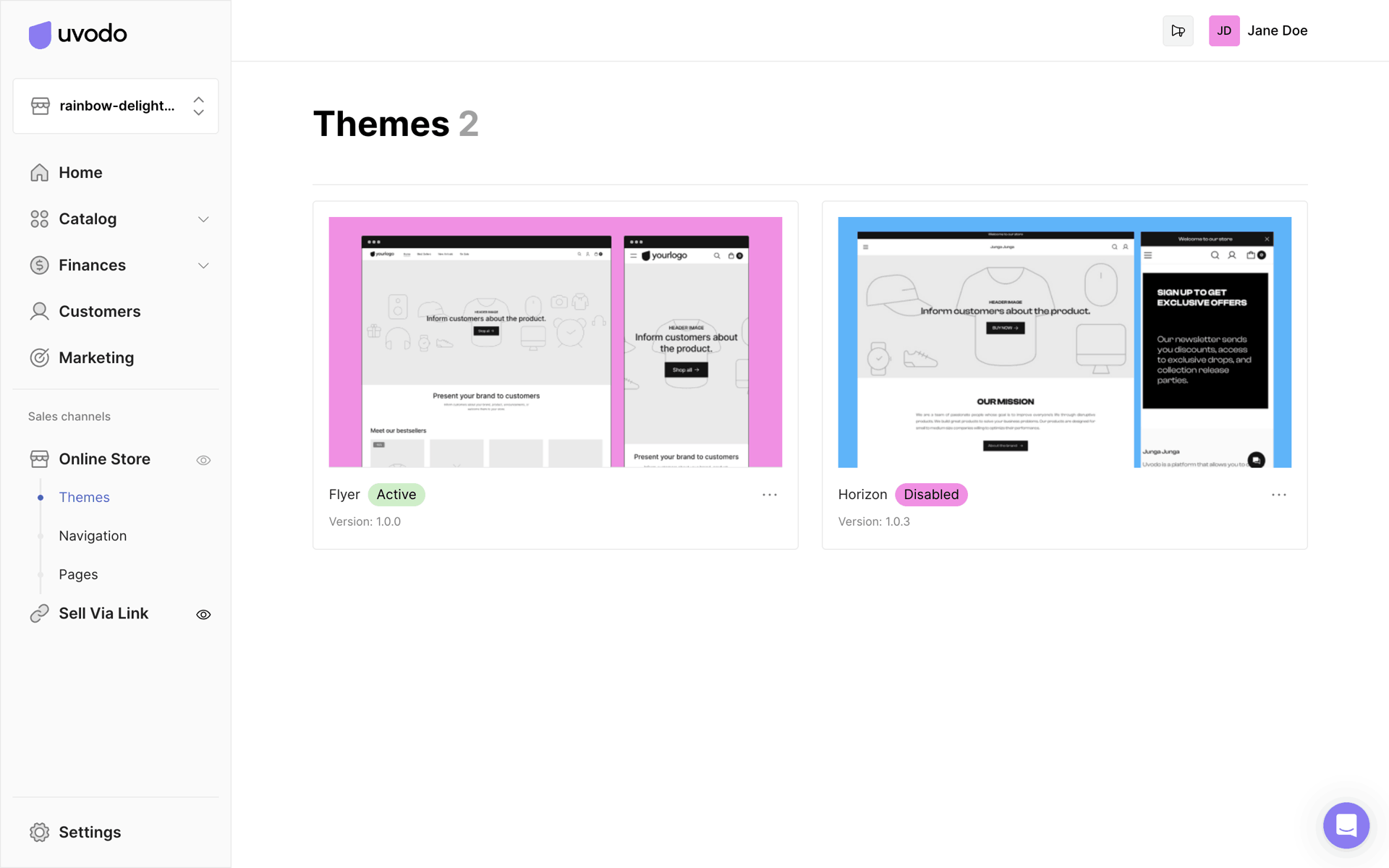 Uvodo Web Business interface screenshot 17