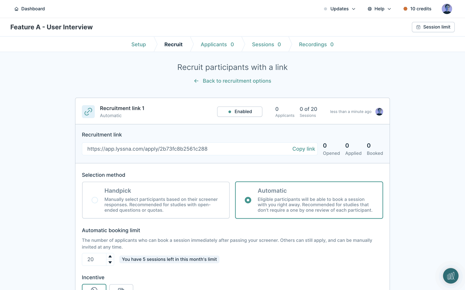 Lyssna Web Business interface screenshot 22