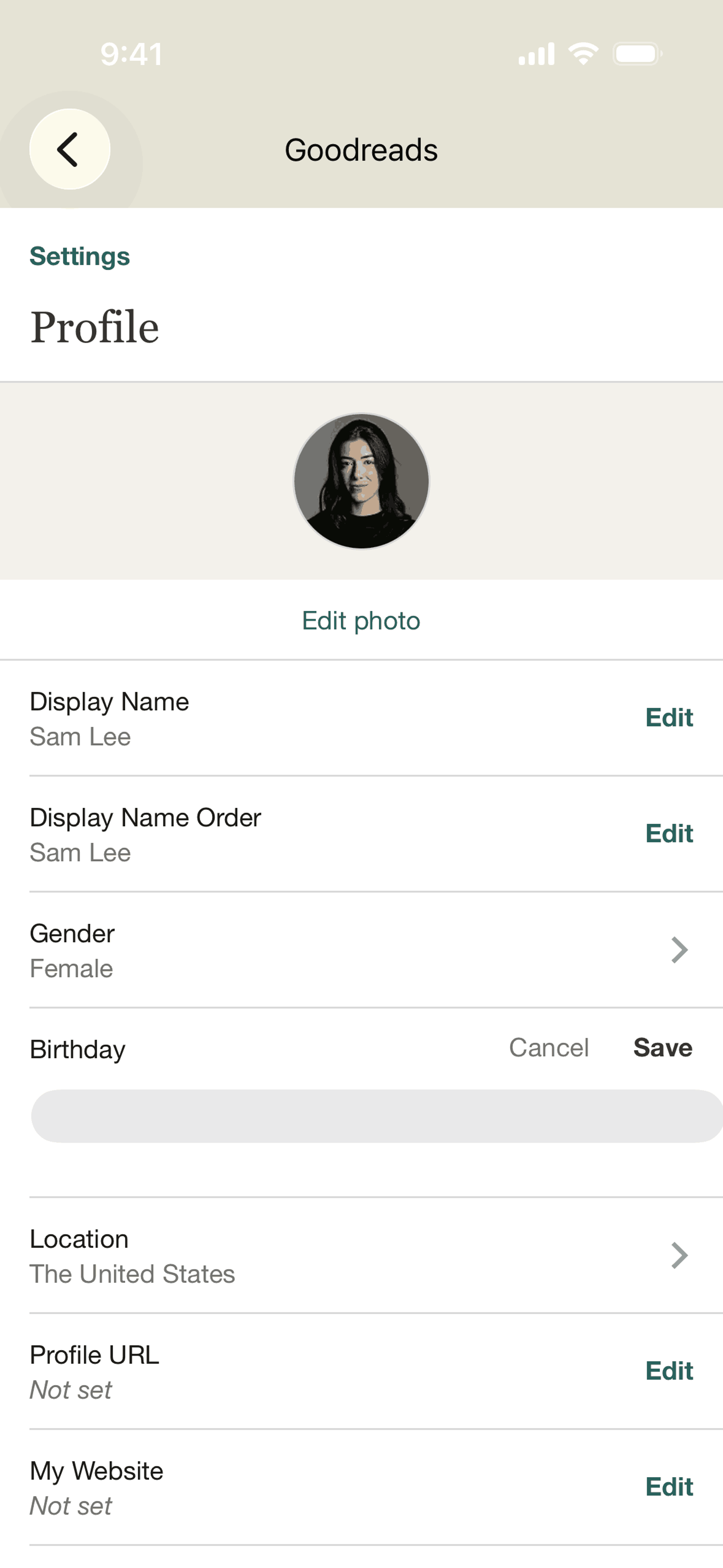 Goodreads iOS Education interface screenshot 5